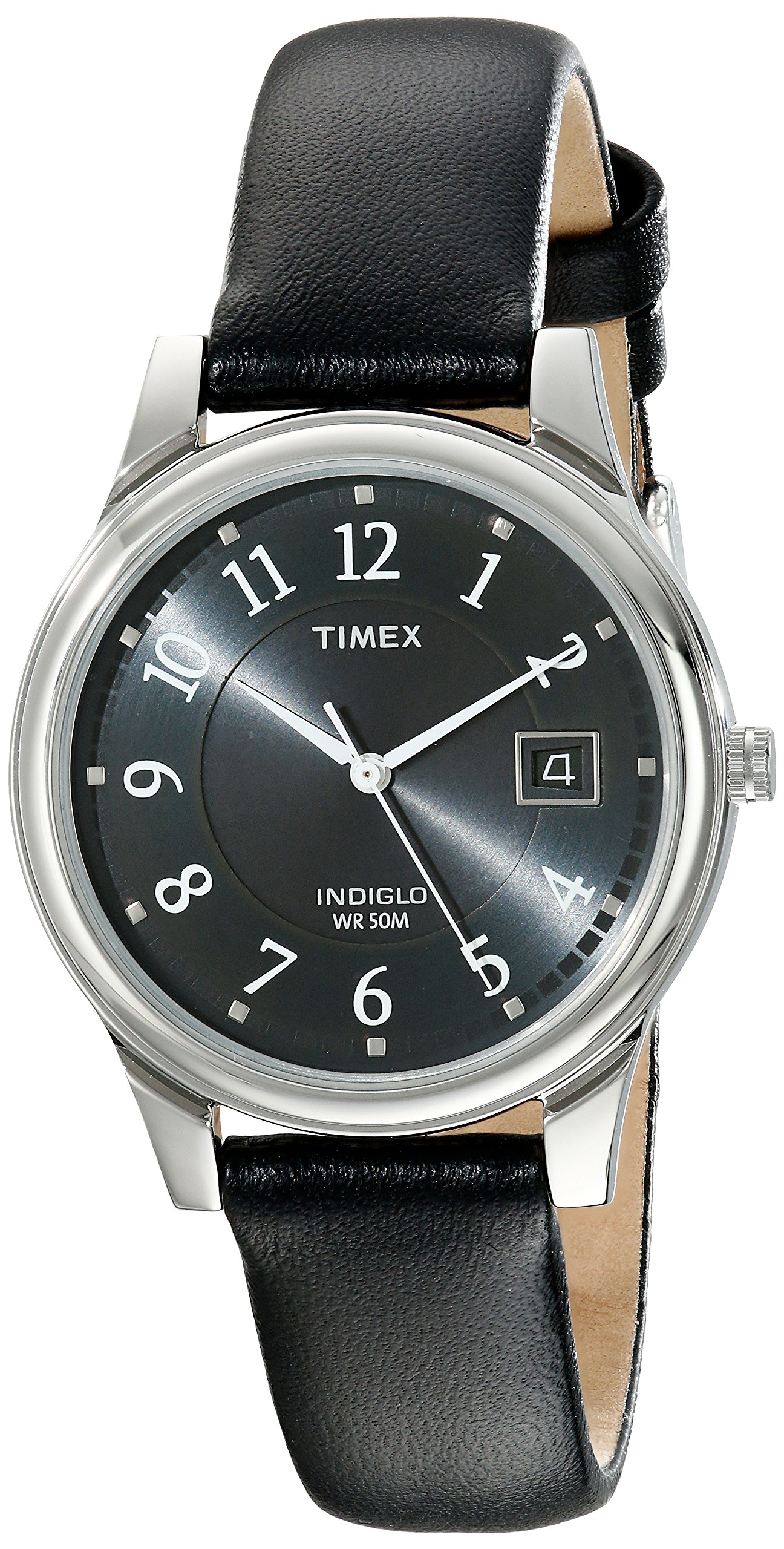 タイメックス Timex Mens T29321 Porter Street Black Leather Strap Watch 送料無料