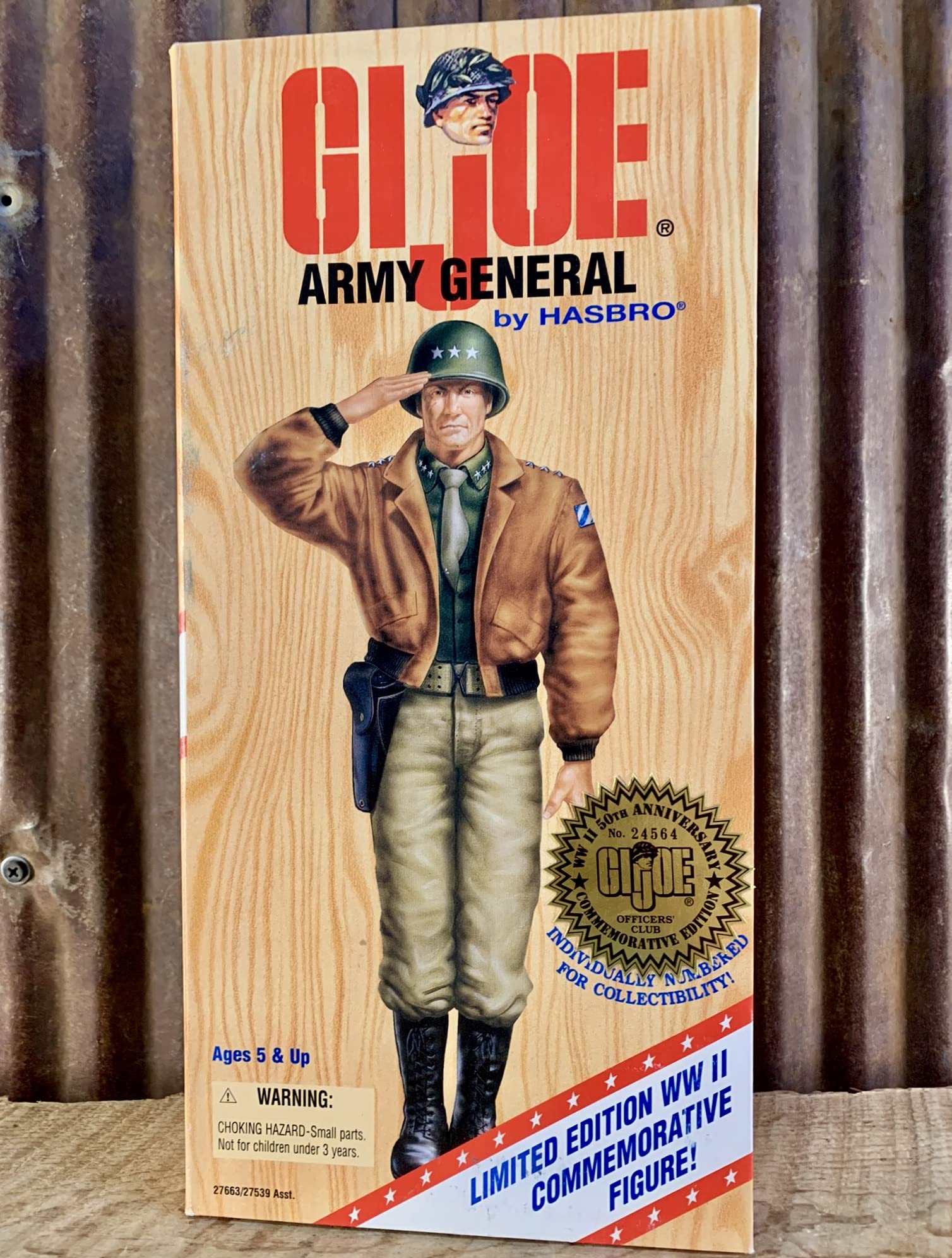 ハズブロ 12 GI Joe WWII Army General Action Figure Hasbro 1996 送料無料