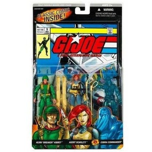G. I. JOE Hasbro A Real American Hero 3 34 Series 2 Action Figure 3Pack Scarlett Breaker Cobra Commander 送料無料