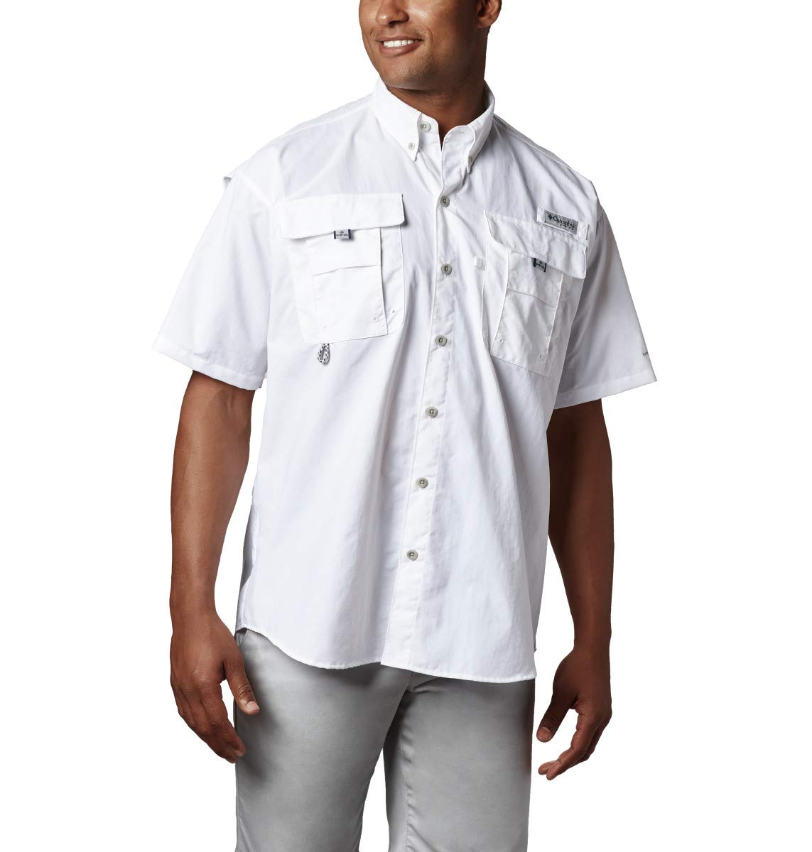 コロンビア Columbia Mens Bahama II UPF 30 Short Sleeve PFG Fishing Shirt White - Legacy XX-Large 送料無料
