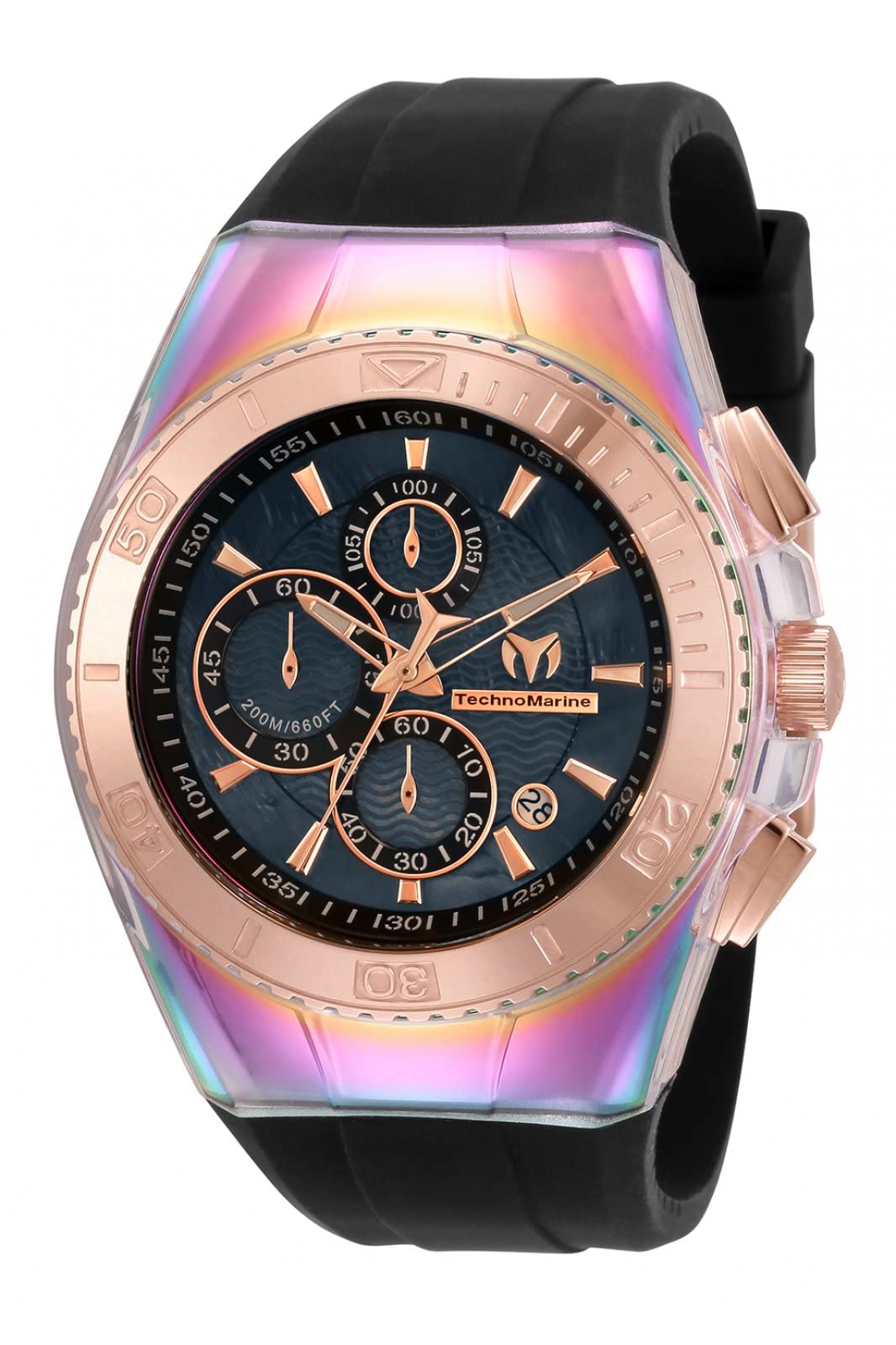 テクノマリーン Technomarine Mens TM-115367 Cruise Analog Display Quartz Black Watch 送料無料