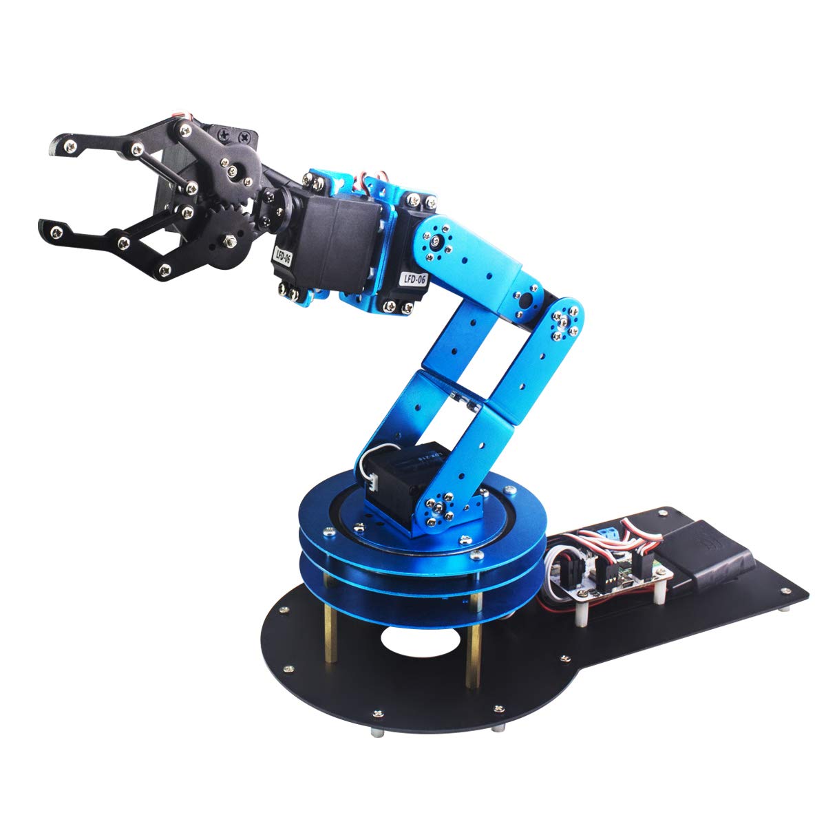 LewanSoul LeArm 6DOF Full Metal Robotic Arm with Servo Controller Wireless Handle Free PC Software and APP Video Tutorial