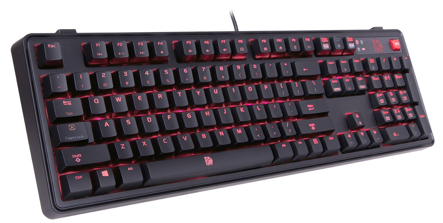 Thermaltake Tt Esports Meka Pro Cherry MX Brown Switches 6 Red Backight Effect Mechanical Gaming Keyboard KB-MGP-BRBDUS-01