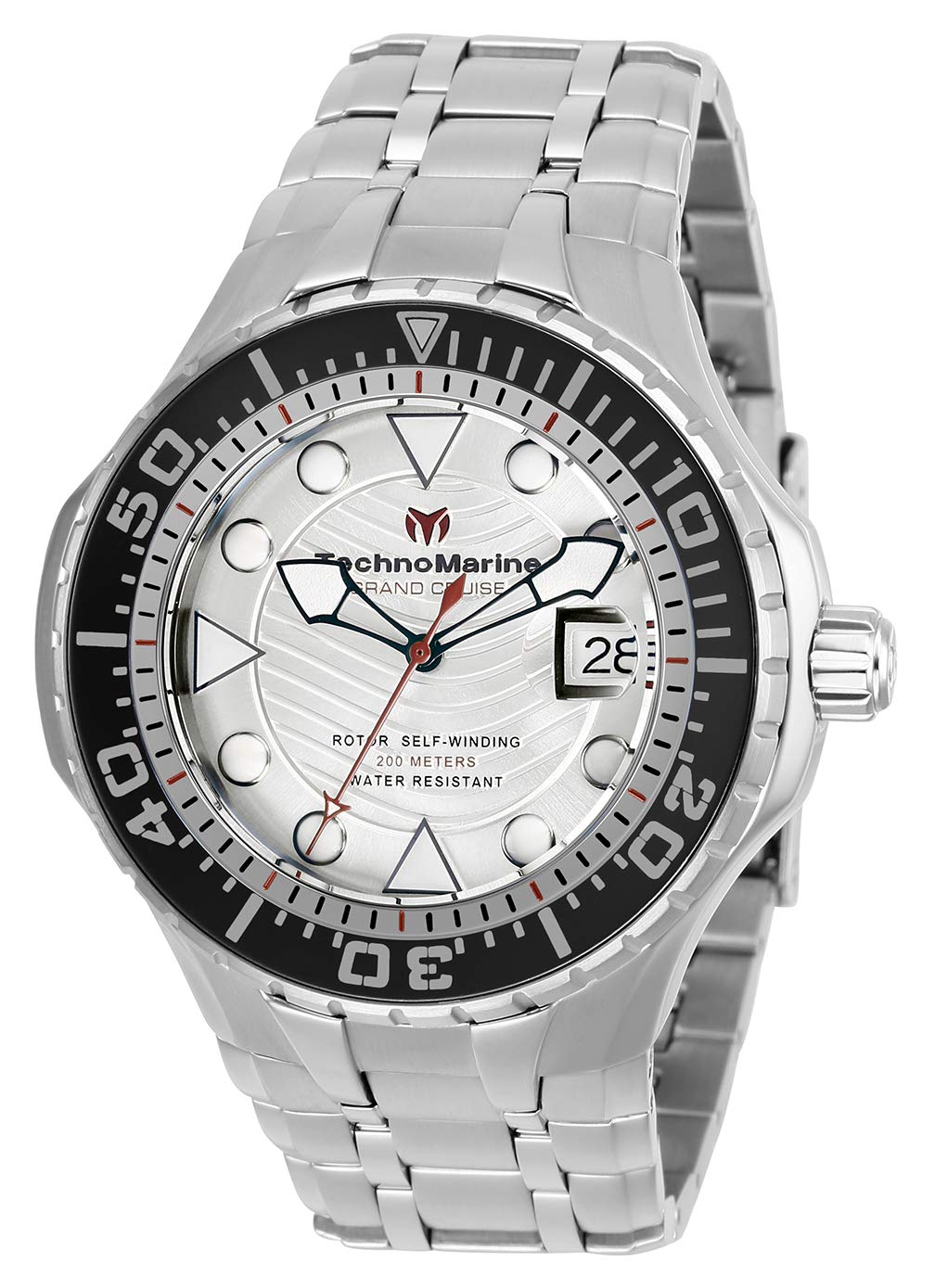 テクノマリーン Technomarine Mens Cruise Blue Reef Automatic Watch Silver TM-118072 送料無料