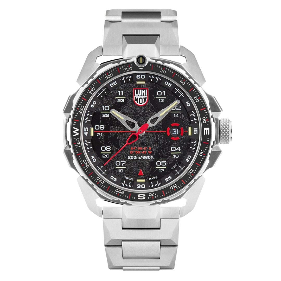 ルミノックス Luminox - ICE-SAR Arctic XL.1202 - Mens Watch 46mm - Military Watch in SilverBlack Date Function - 200m W