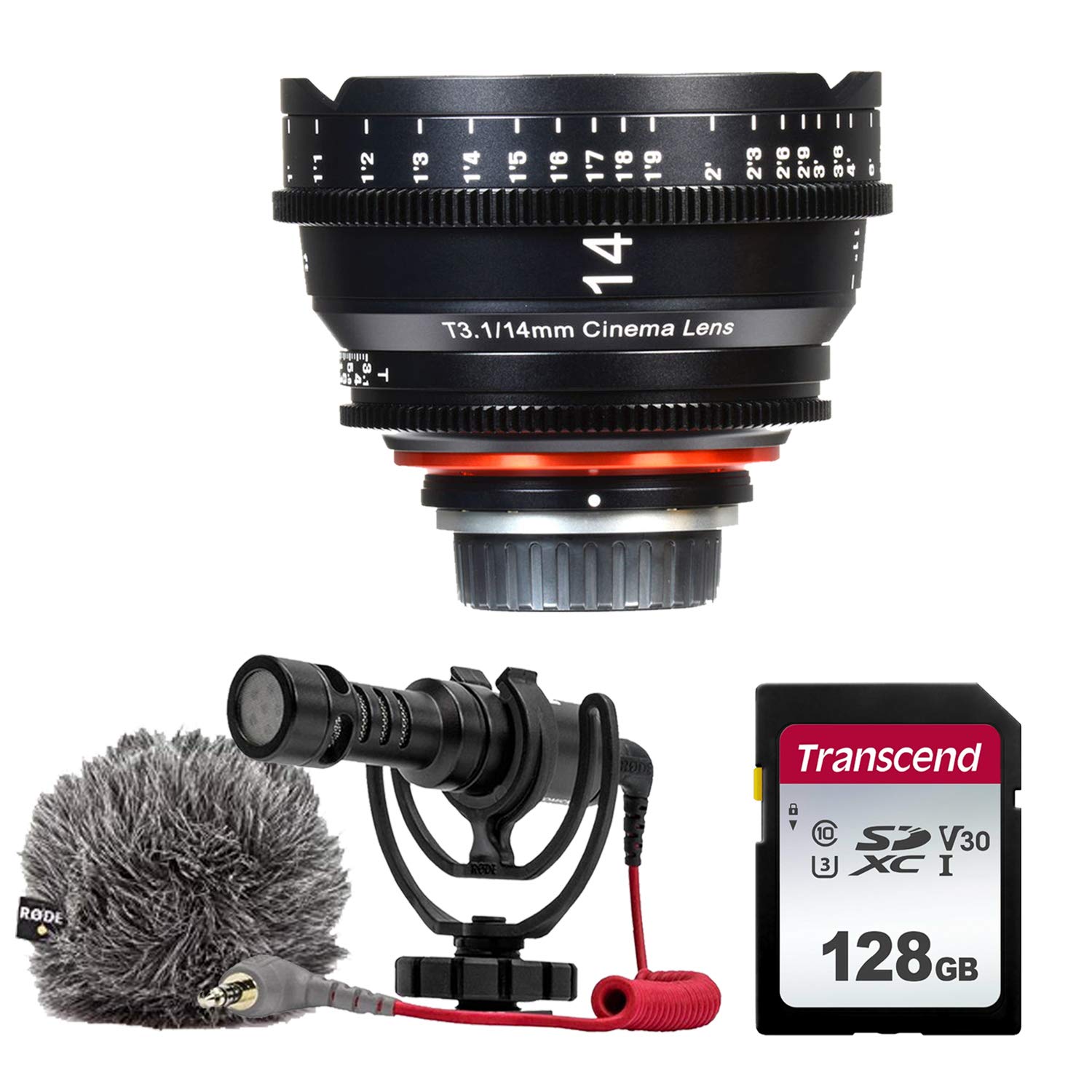 タムロン XEEN by ROKINON 14mm T3.1 Professional Cine Lens for Micro 43 Mount Rode VideoMicro Compact On-Camera Microph