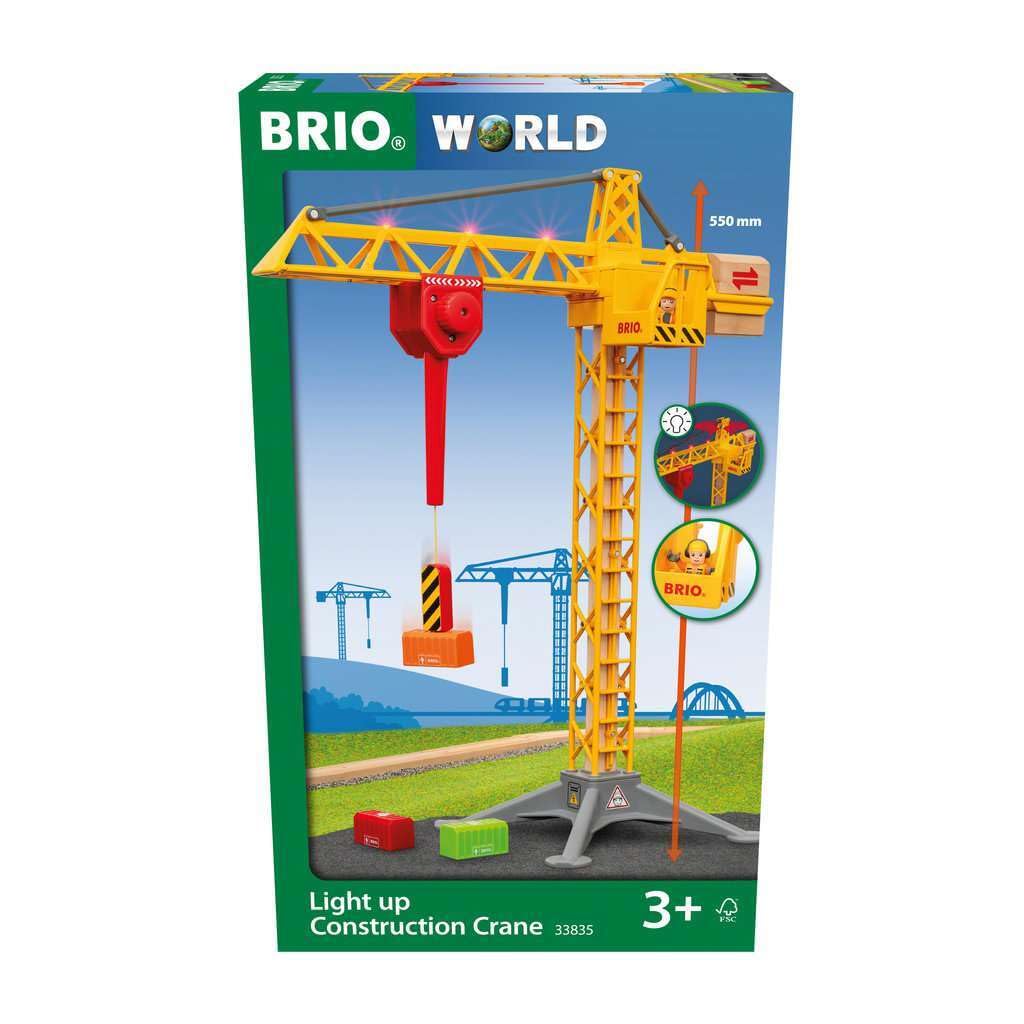 BRIO ブリオ WORLD ライト付大型クレーン 建設 工事 現場 33835 送料無料