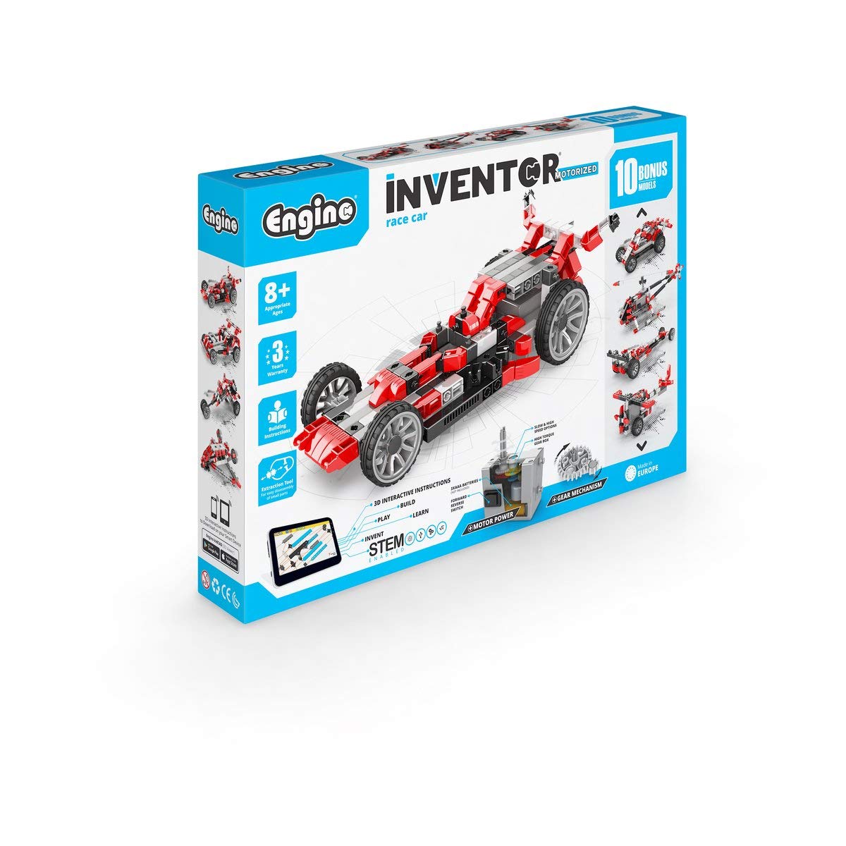 エンジーノ Engino- Inventor STEM Toys Motorized Race Car Construction Toys for Kids 9 Educational Toys STEM Projects