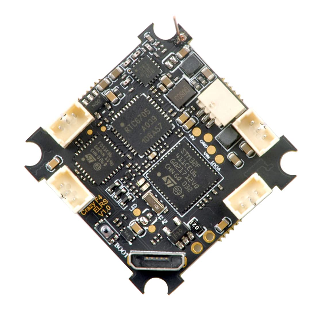 HAPPYMODEL CrazyF4 ELRS AIO 5in1 Flight Controller 1S Built-in 900MHz ELRS Receiver for DIT FPV Racing Drone 915Mhz 送料