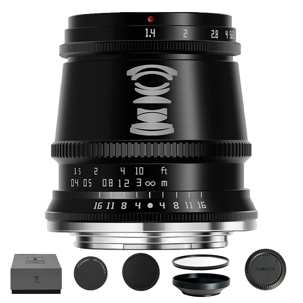 TTArtisan 17mm F1.4 APS-C Large Aperture Wide Angle Humanistic Manual Focus Prime Lens for Fuji X Mount Camera Fujifilm X-A1