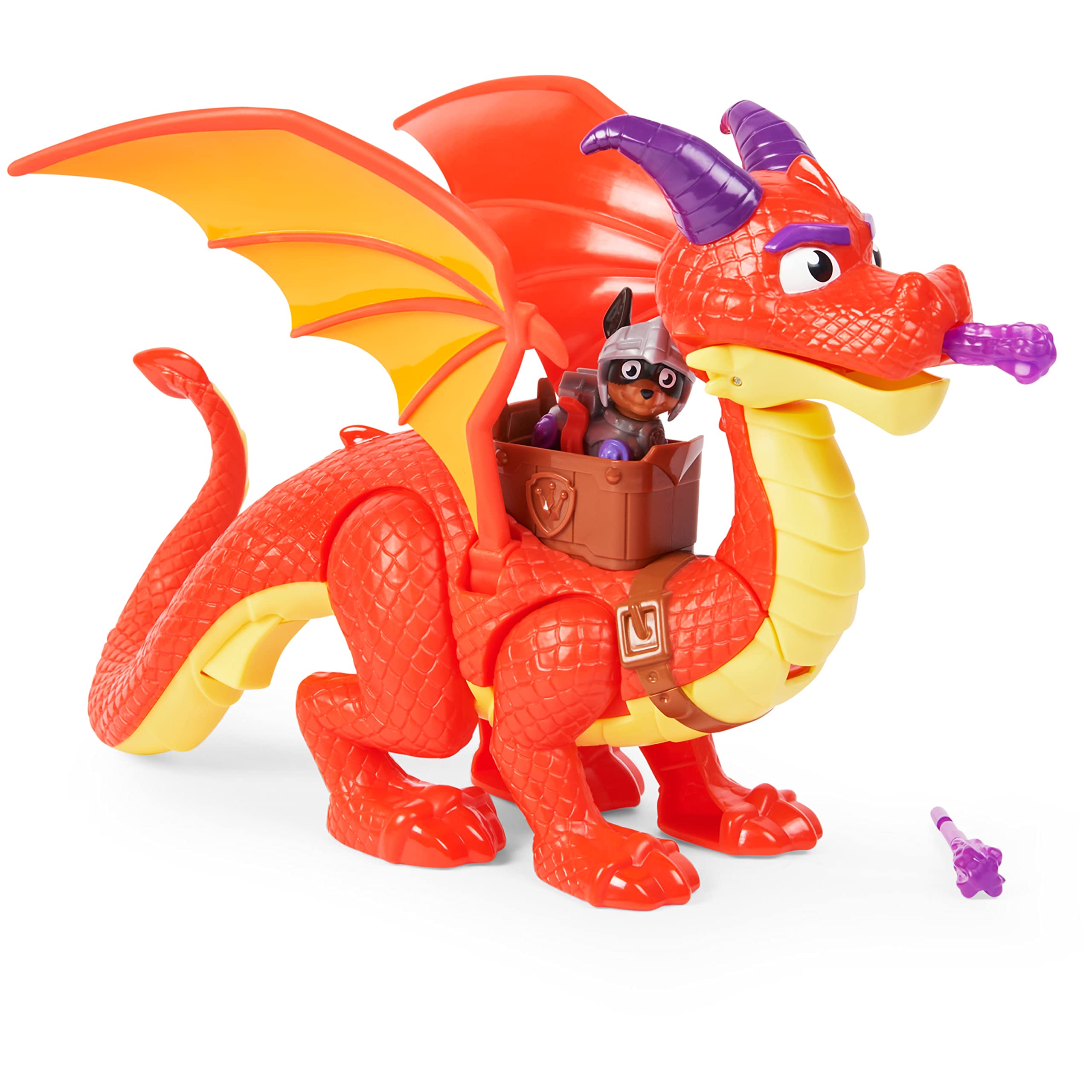 Spin Master 6062105 PAW Patrol Rescue Knights Sparks The Dragon with Super Wings and Pup Claw Action Figures Set of 2 送料
