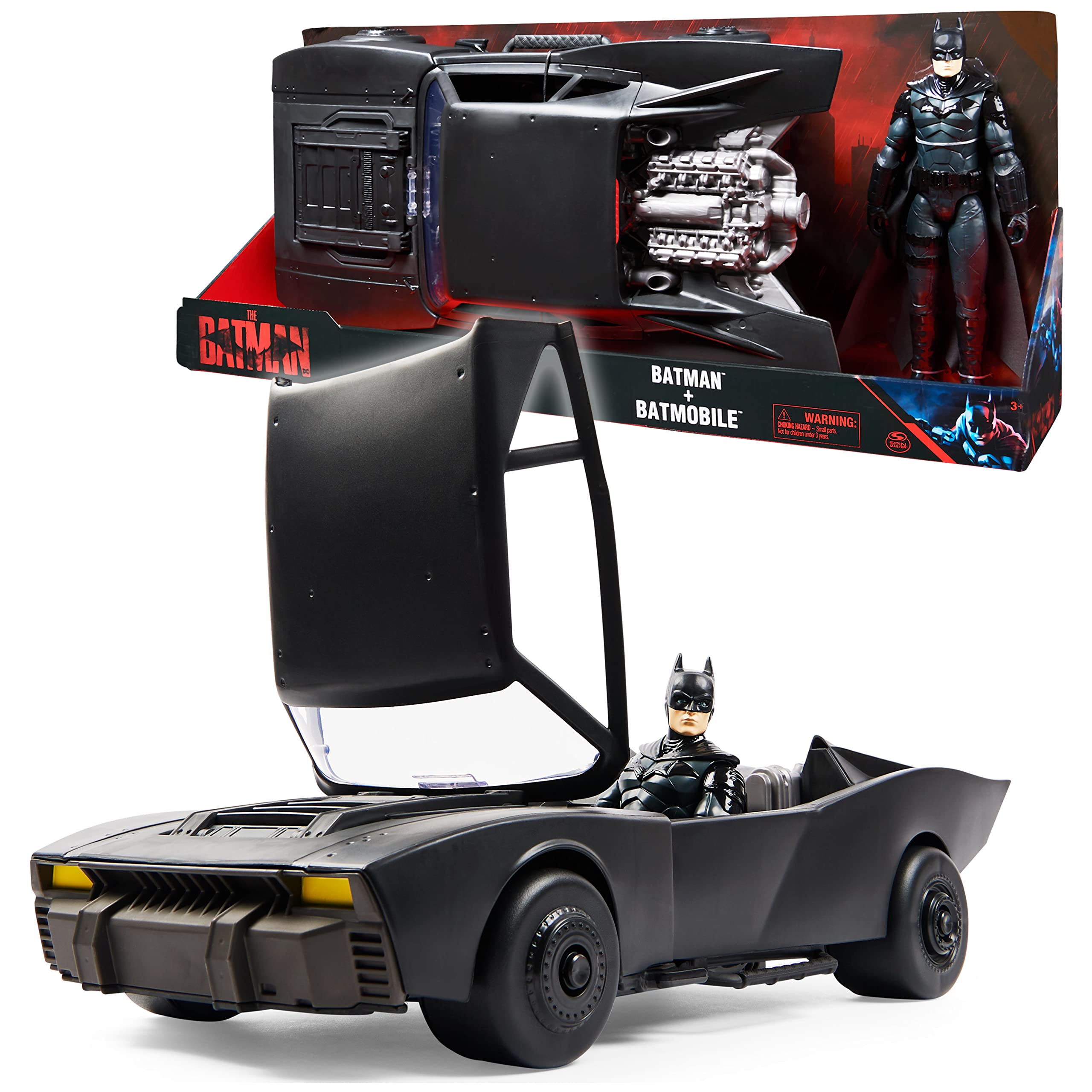 DC Comics Batman Batmobile with 30-cm Figure The Movie Collectible Kids Toys for Boys and Girls Aged 4 and up 送料無