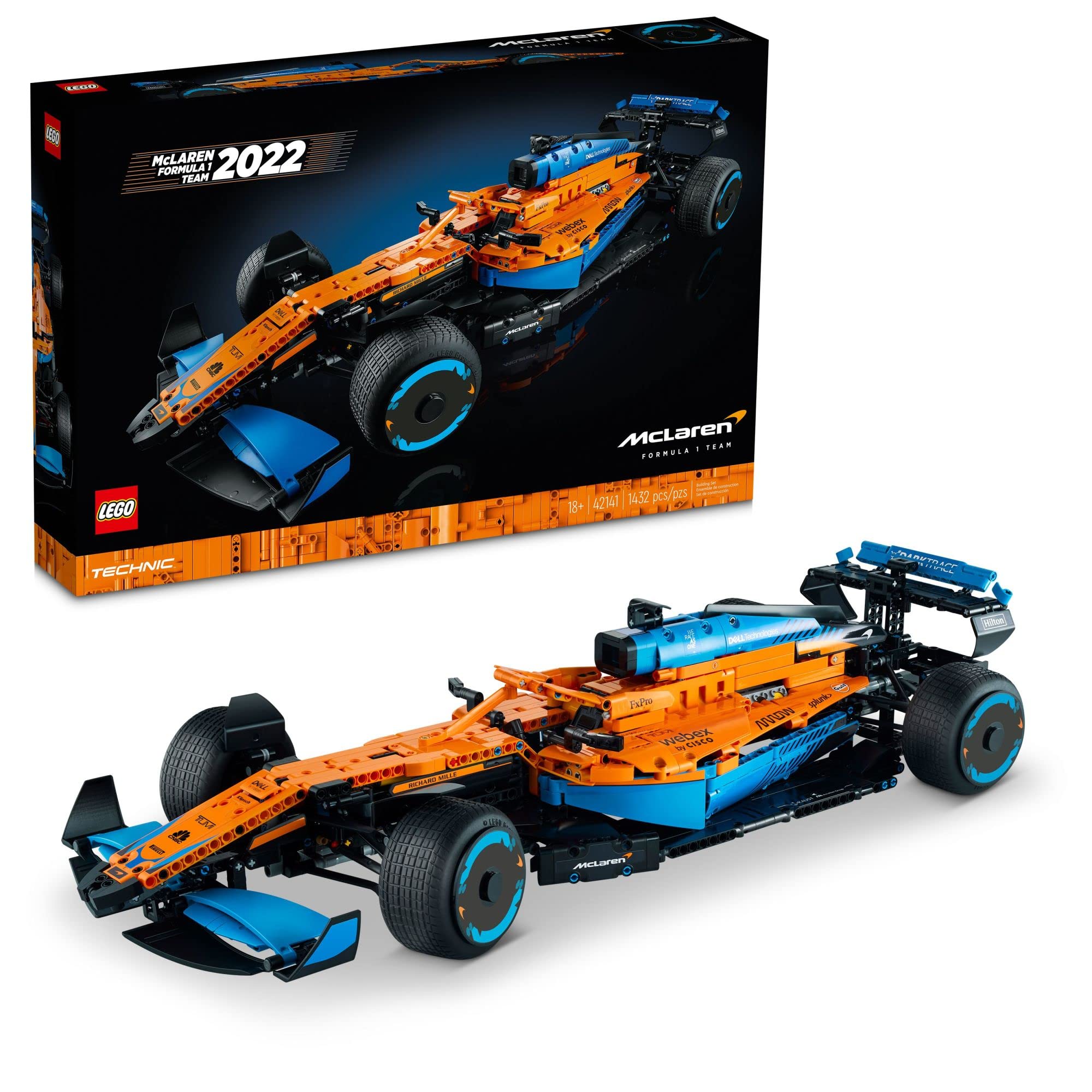 レゴ LEGO 42141 Technic McLaren Formula 1 2022 Replica Race Car Model Building Kit F1 Motor Sport Set Birthday Gift Idea f