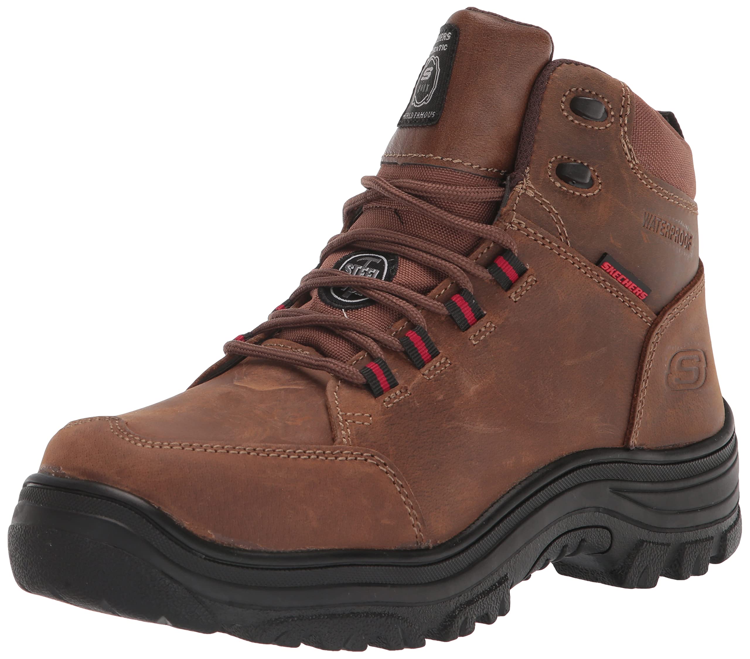 スケッチャーズ Skechers Mens 200123 Benafick Construction Shoe Brown 12 送料無料