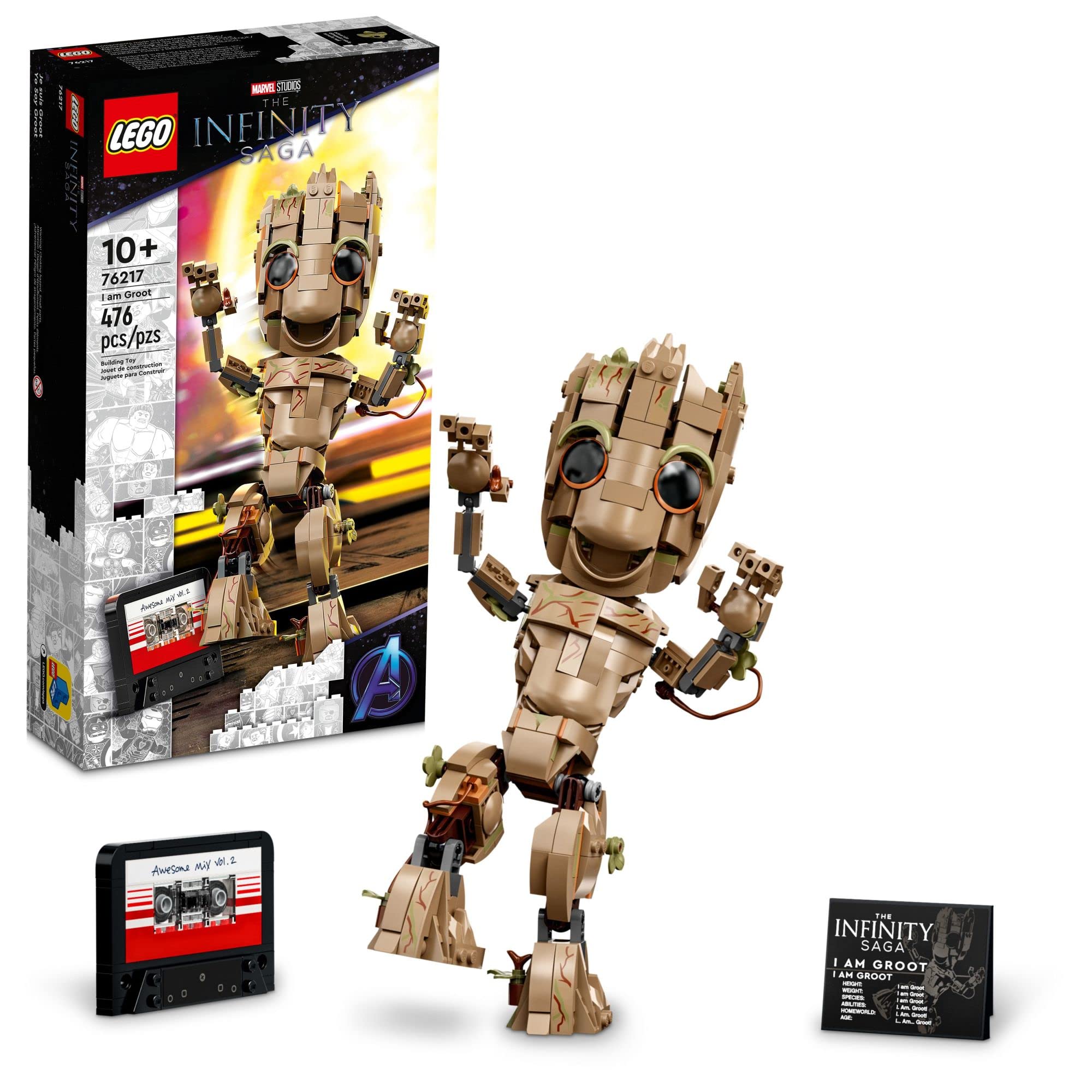 レゴ Lego Marvel I am Groot 76217 Building Toy Set - Action Figure from The Guardians of The Galaxy Movies Baby Groot Mode