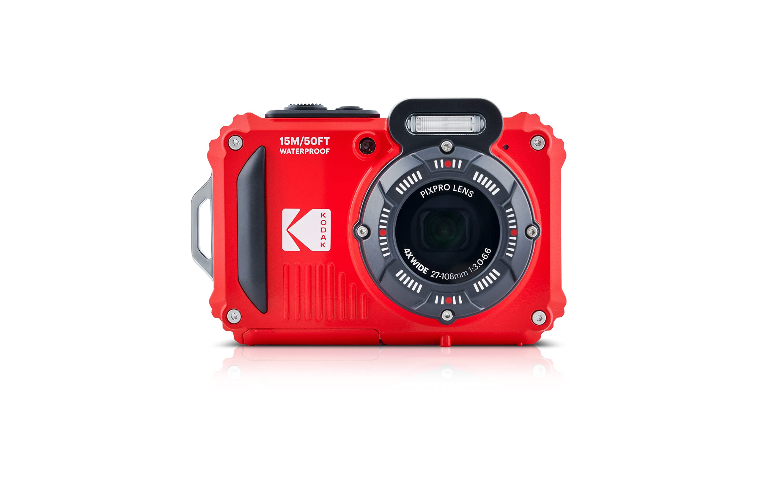 コダック KODAK PIXPRO WPZ2 Rugged Waterproof Digital Camera 16MP 4X Optical Zoom 2.7 LCD Full HD Video Red 送料無料