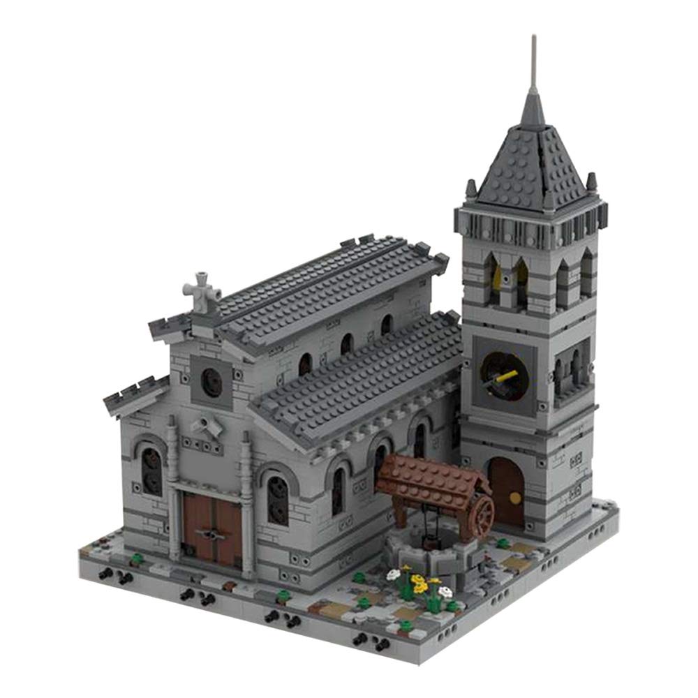 VONADO Medieval Church Modular Building KitRetro City Architecture Castle House Cathedral Building ModelStreet View Display