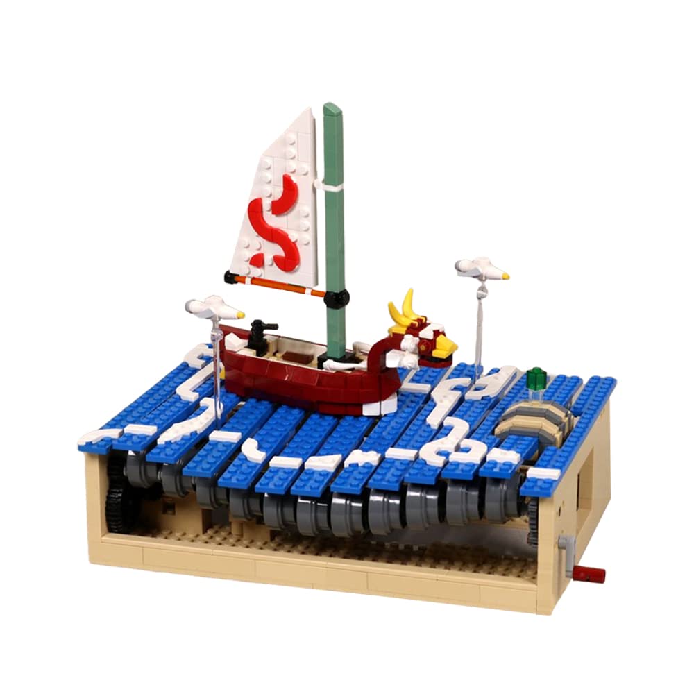 VONADO Kinetic Sculpture Building KitWind Waker Adventure on The Great Sea Sailboat Ship Boat Bricks ModelAwesome Construct