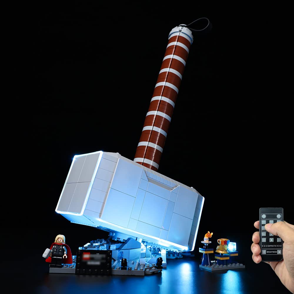Kyglaring LED Lighting Kit No Model Designed for Lego Thors Hammer Mjolnir 76209 Deluxe Model Building Set - Without Model