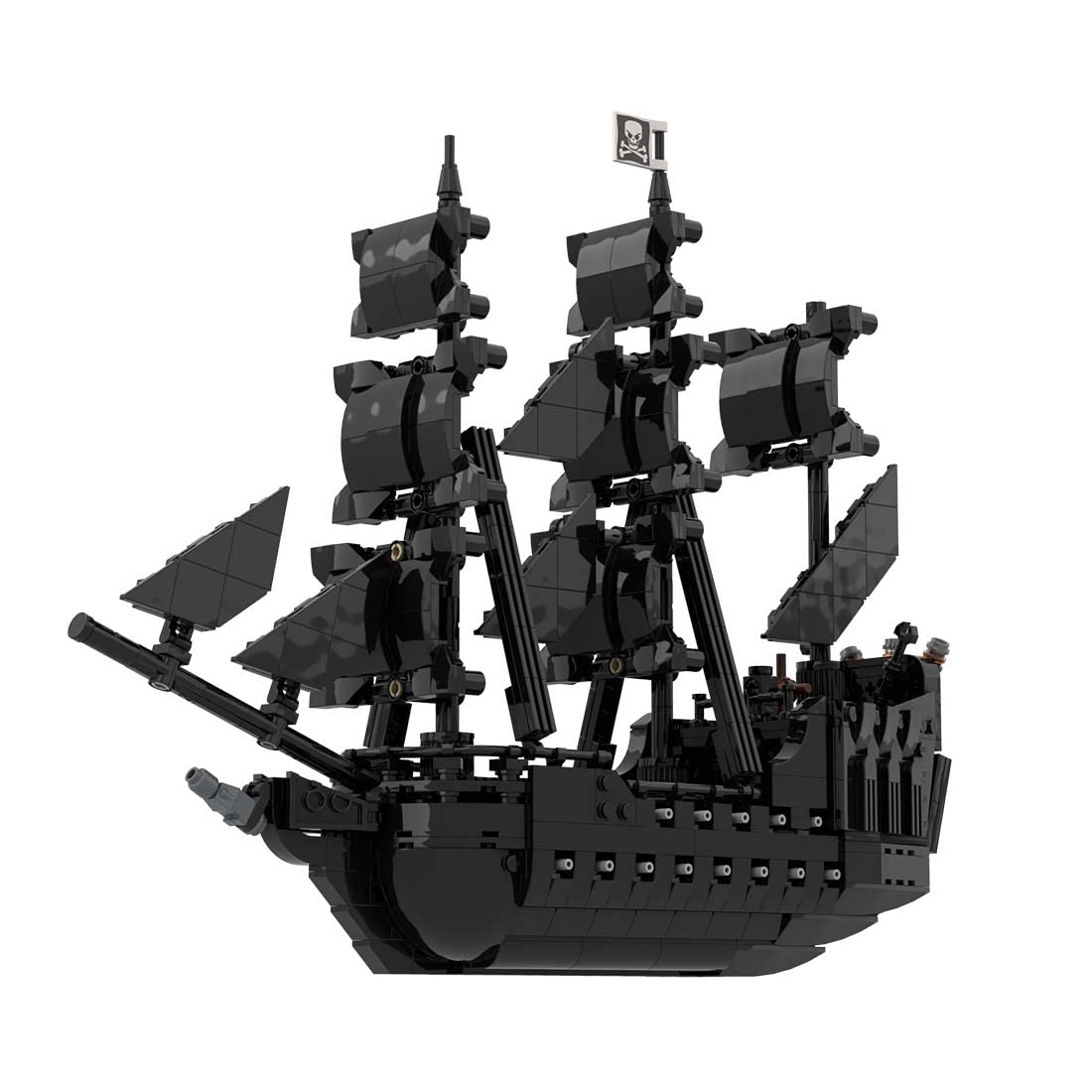 Lingxuinfo 1007PCS Pirate Black Pearl Ship Model Building Blocks MOC Set DIY Assembly Pirate Ship Model Kit Construction an