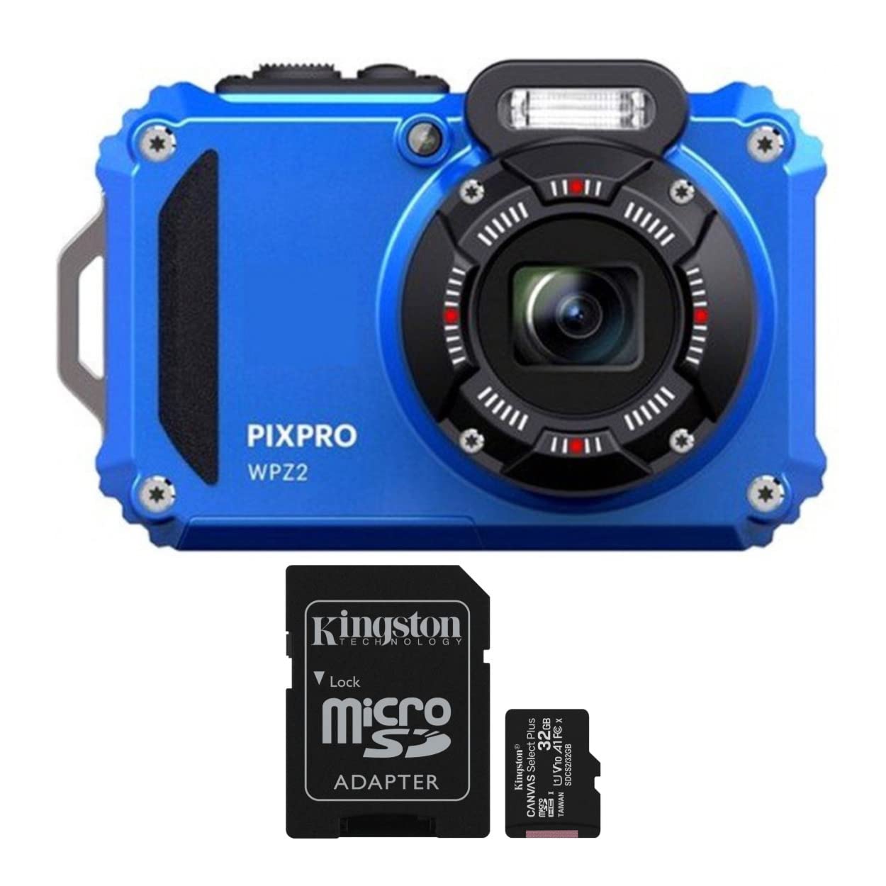 コダック Kodak コダック PIXPRO WPZ2 頑丈 防水 16MP デジタルカメラ 4倍光学ズーム付き ブルー