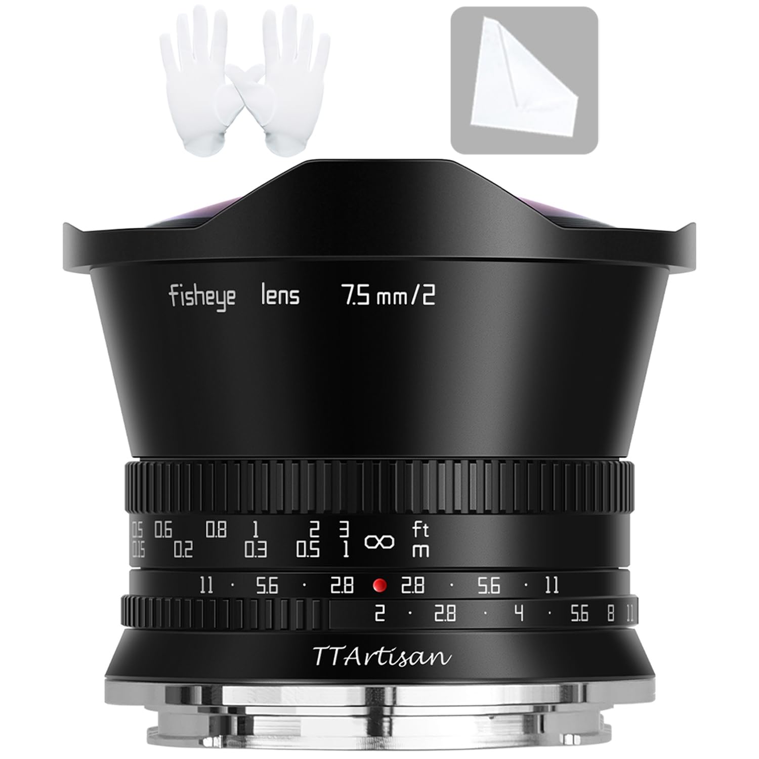 TTArtisan 7.5mm F2.0 Lens APS-C Large Aperture Cameras Lenses 180 Ultra Wide Angle Large Aperture Manual Focus Lens for Nik