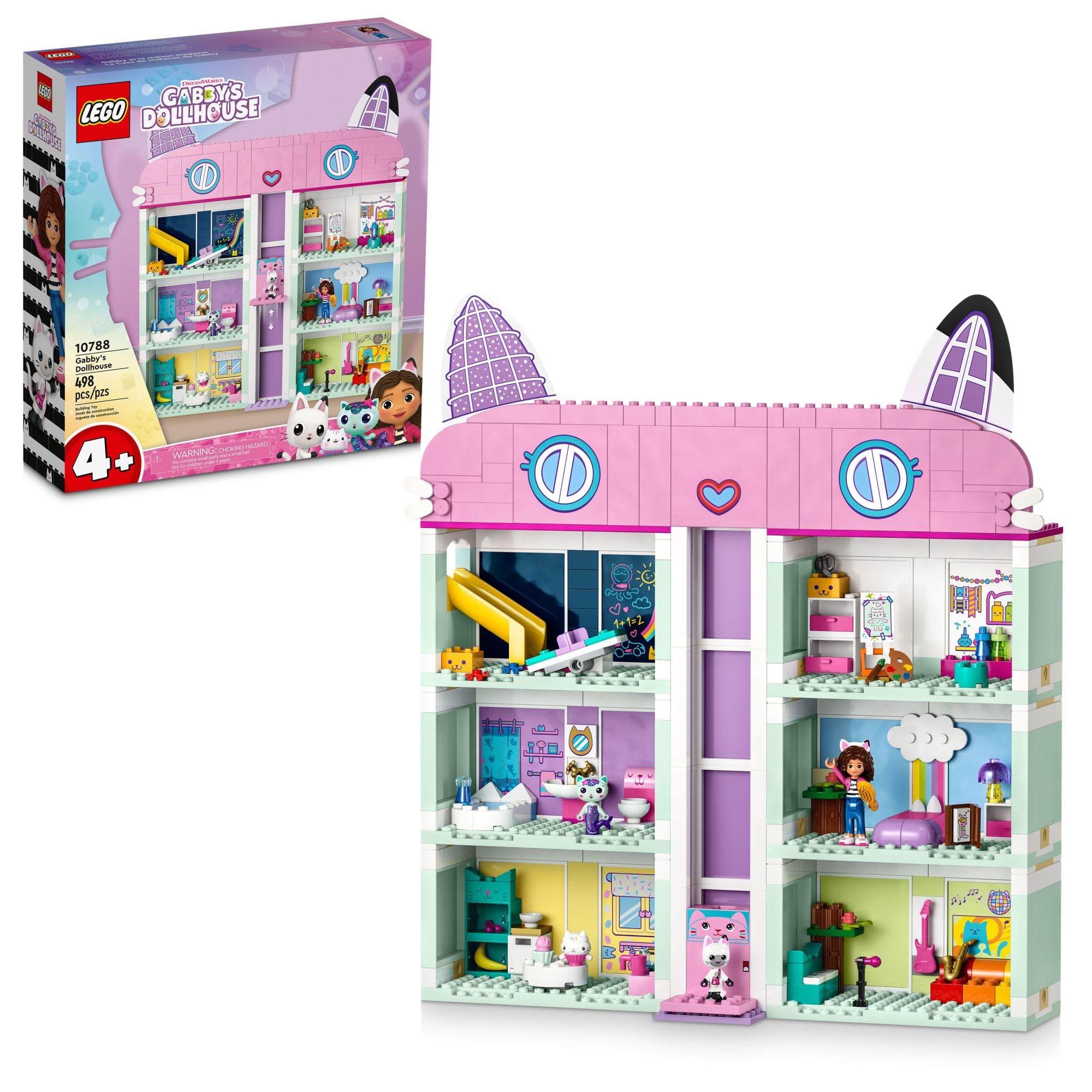 レゴ LEGO Gabbys Dollhouse 10788 Building Toy Set 8-Room Playhouse with Purrfect Details and Popular Characters from Th