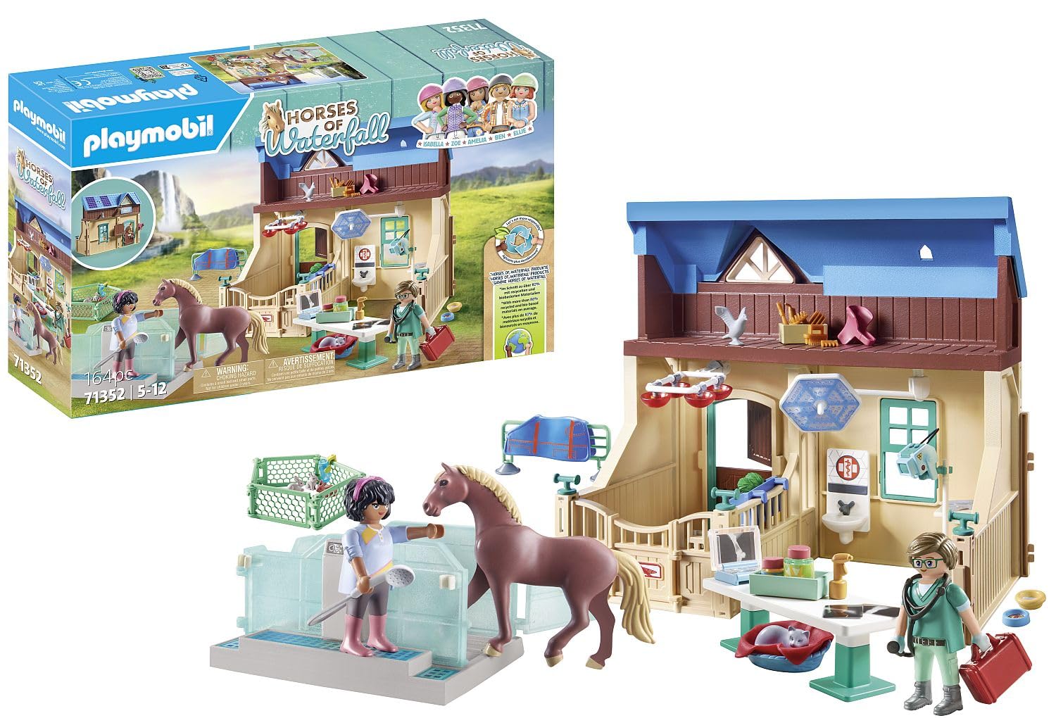 プレイモービル Playmobil 71352 Horses of Waterfall - Riding Therapy and Veterinary Practice 送料無料
