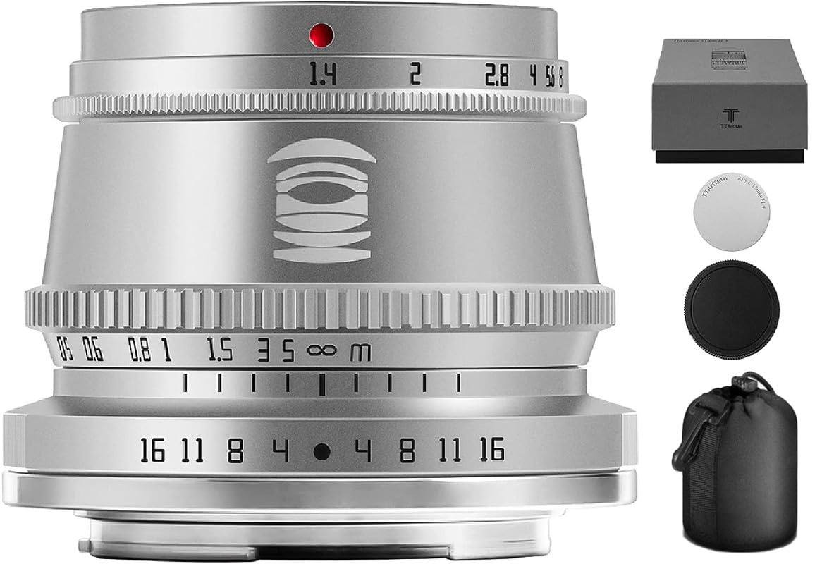 TTArtisan 35mm f1.4 APS-C Format Large Aperture Manual Lens Compatible with Nikon Z Mount Camera Silver Z6 Z7 ZFC Z250 送料