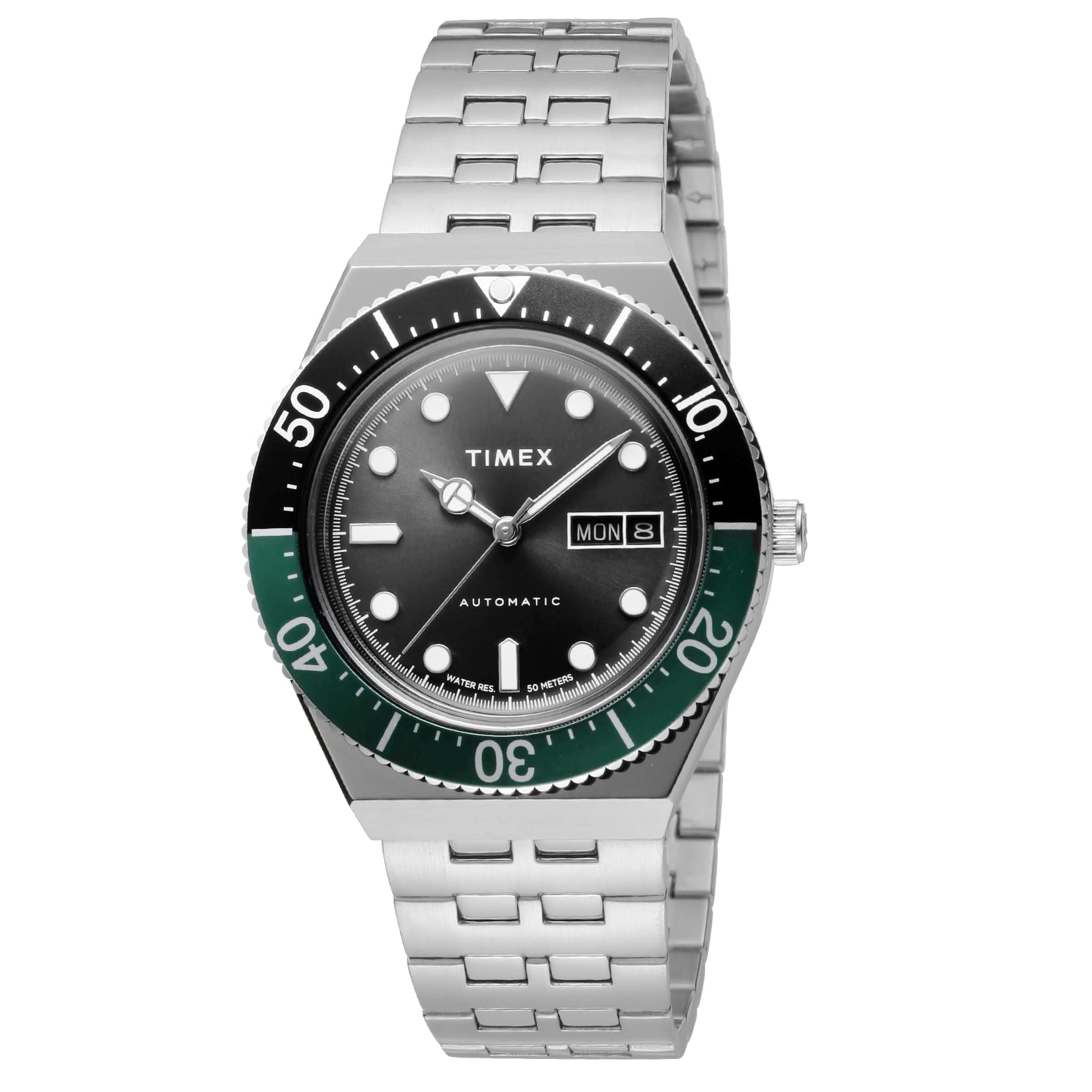 タイメックス TIMEXタイメックス Men Black Dial Stainless Steel Automatic 40MM Watch M79 オートマチック