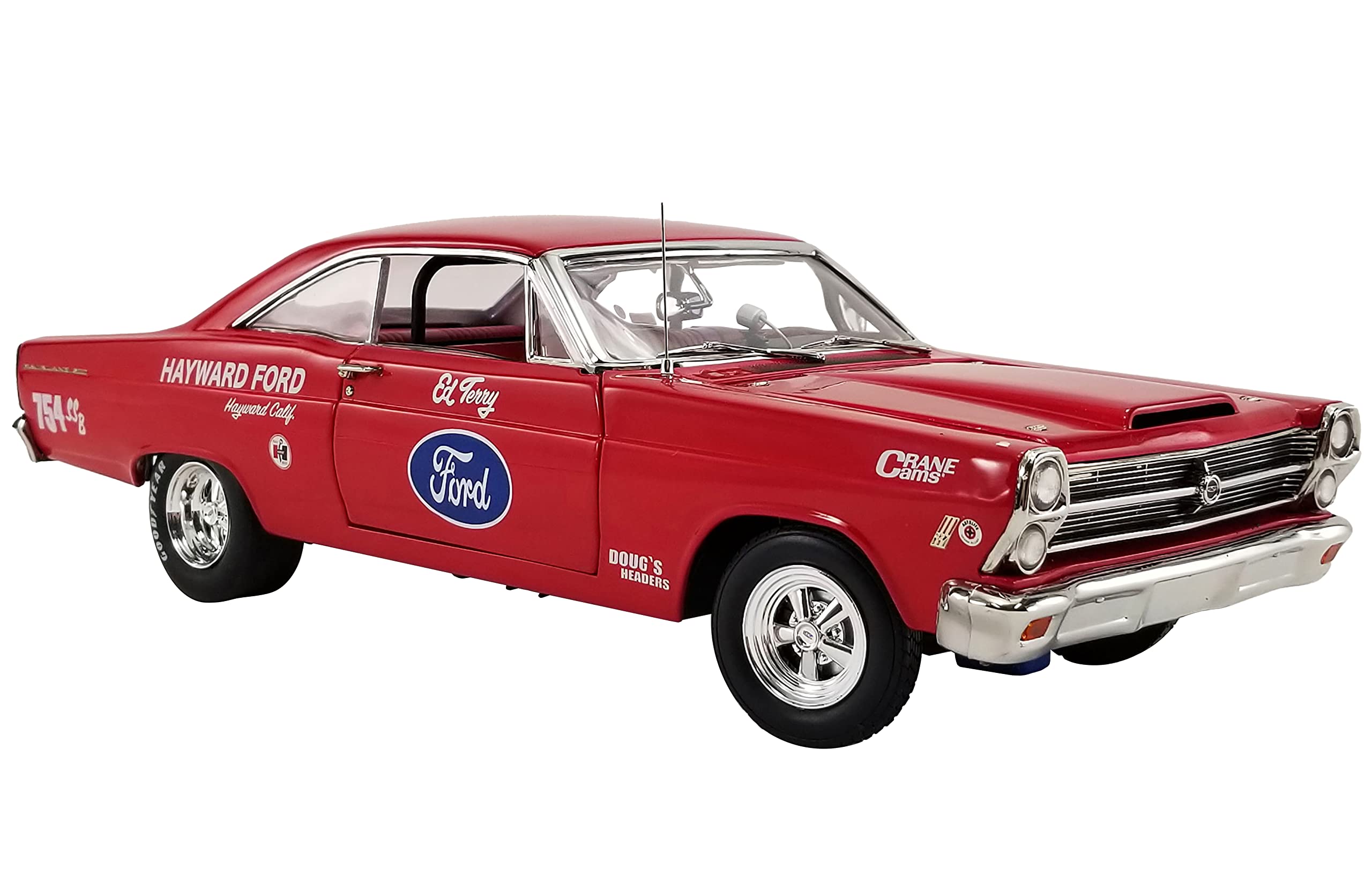 1966 Fairlane 427 Prototype Red with Graphics Raced by Ed Terry Limited Edition to 570 Pieces Worldwide 118 Diecast Model Ca
