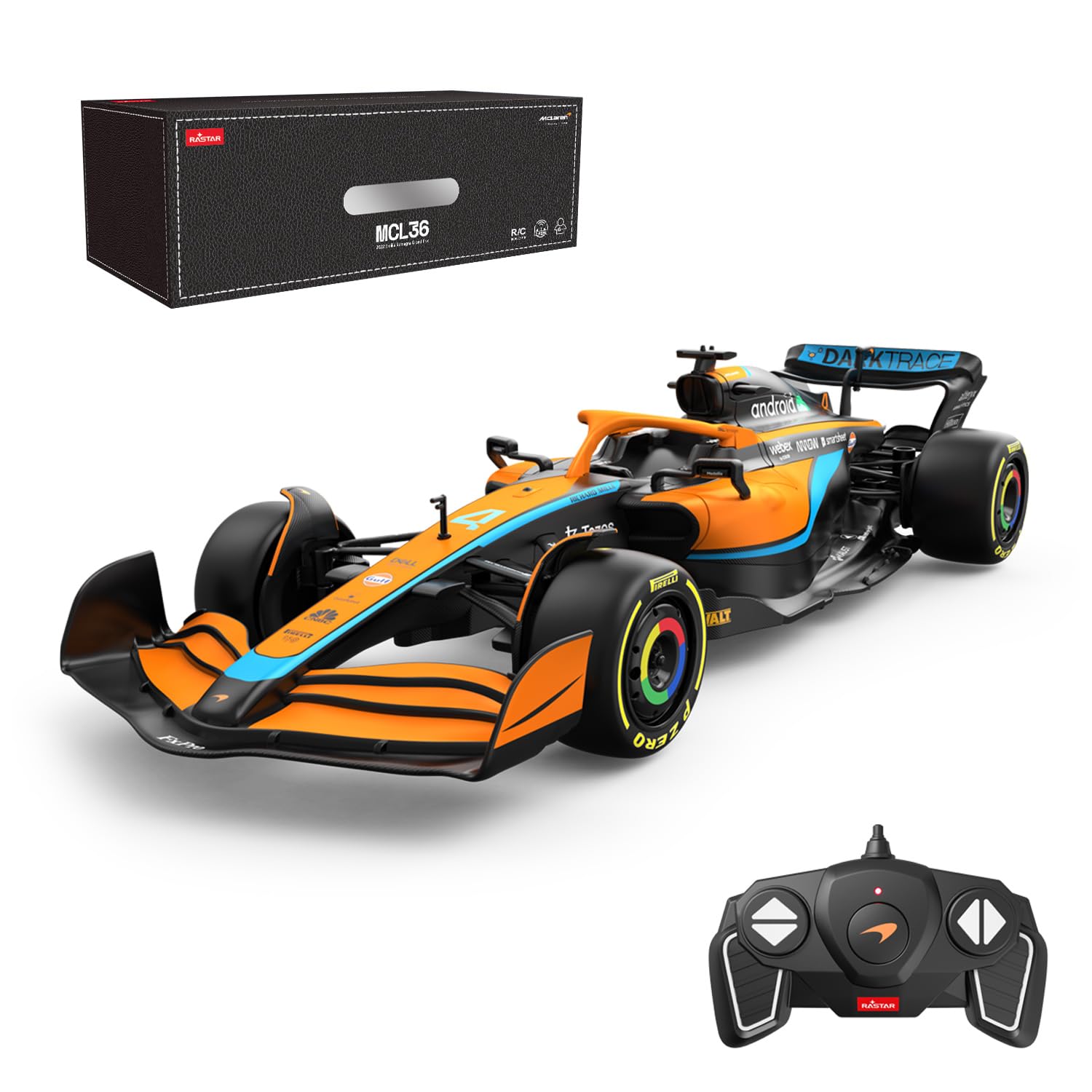 RASTAR McLaren Formula 1 Race Toy Car 2022 118 F1 McLaren MCL36 Remote Control Car Model Vehicle Lando Norris Daniel Ricc