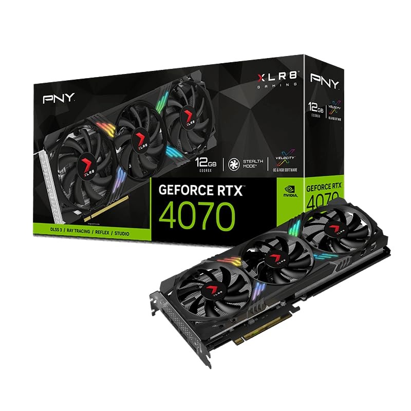 PNY Nvidia GeForce RTX 4070 XLR8 Gaming Verto Epic-X 12GB Graphics Card 送料無料