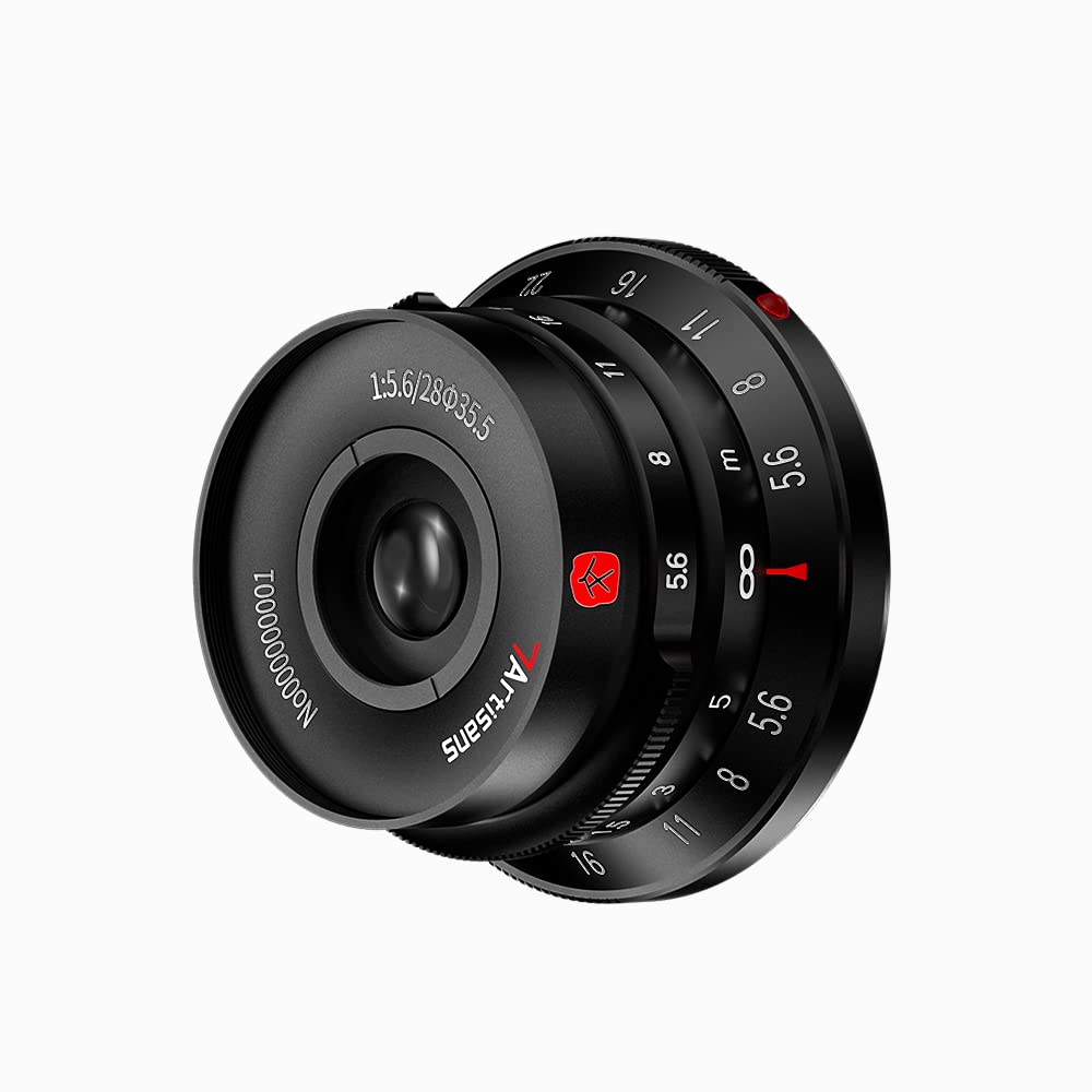 7artisans M28mm F5.6 Full Frame Manual Focus Prime Lens Compatible for Leica M Mount Mirrorless Camera M2 M3 M4 M5 M6 M7 M8