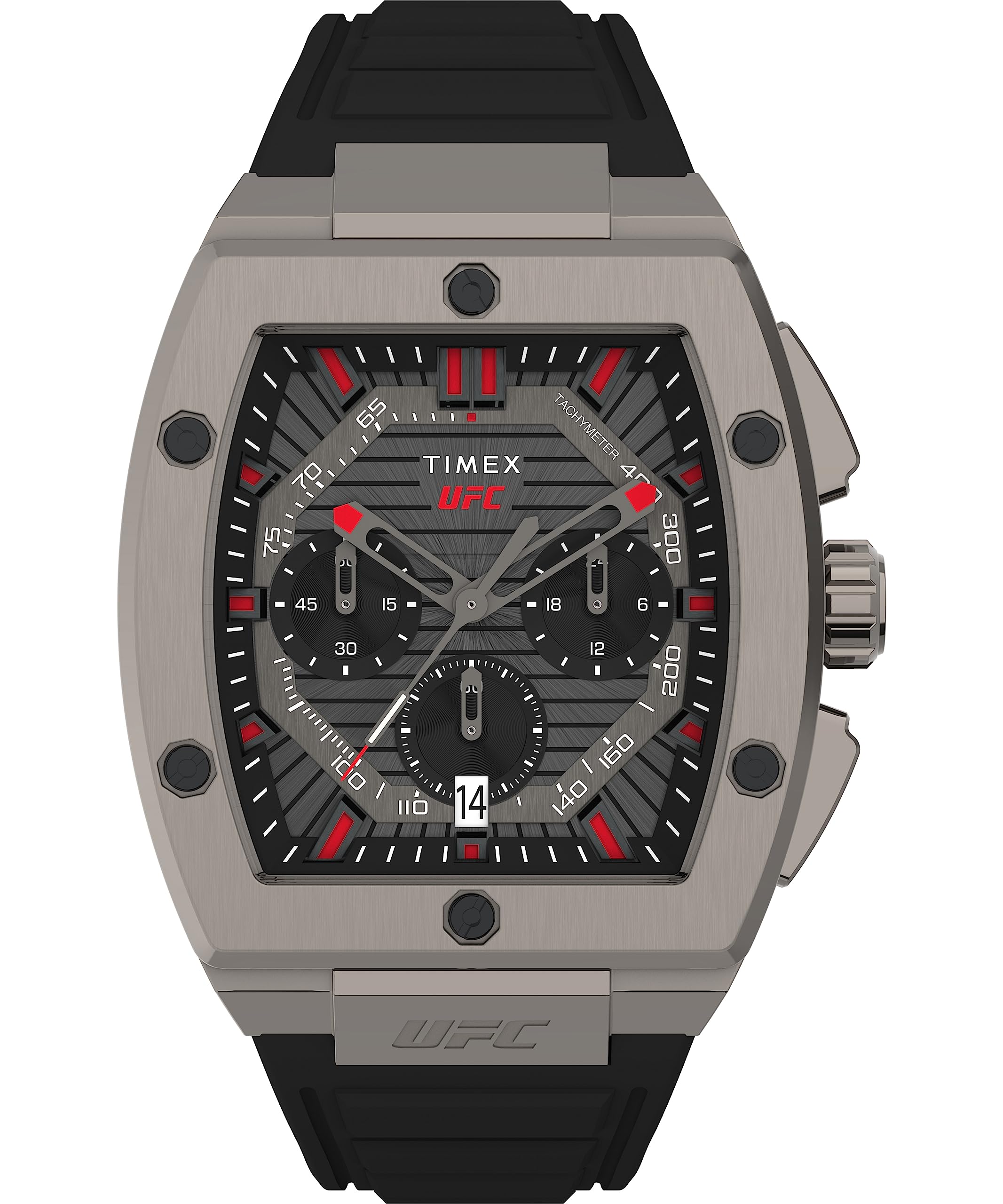 タイメックス Timex UFC メンズ 動物 51mm 腕時計 - ブラックストラップ ブラックダイヤル ガンメ
