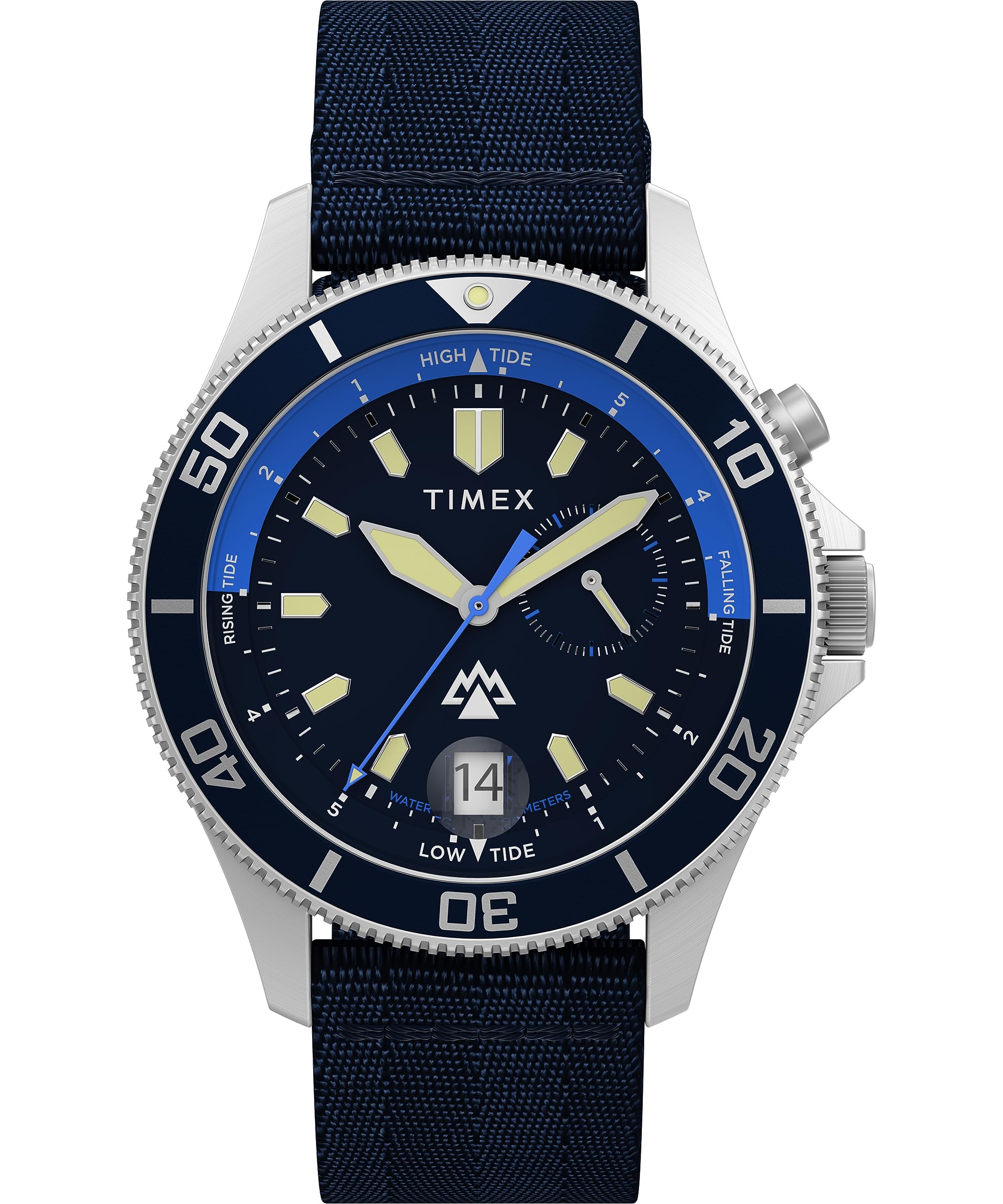 タイメックス Timex Mens Expedition North Sierra 41mm Watch - Blue Strap Blue Dial Stainless Steel Case 送料無料