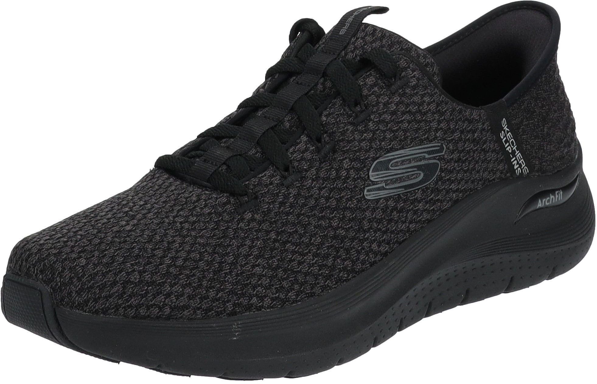 スケッチャーズ Skechers Mens Arch Fit 2.0 Look Ahead Hands Free Slip-in Sneaker Black 11.5 送料無料