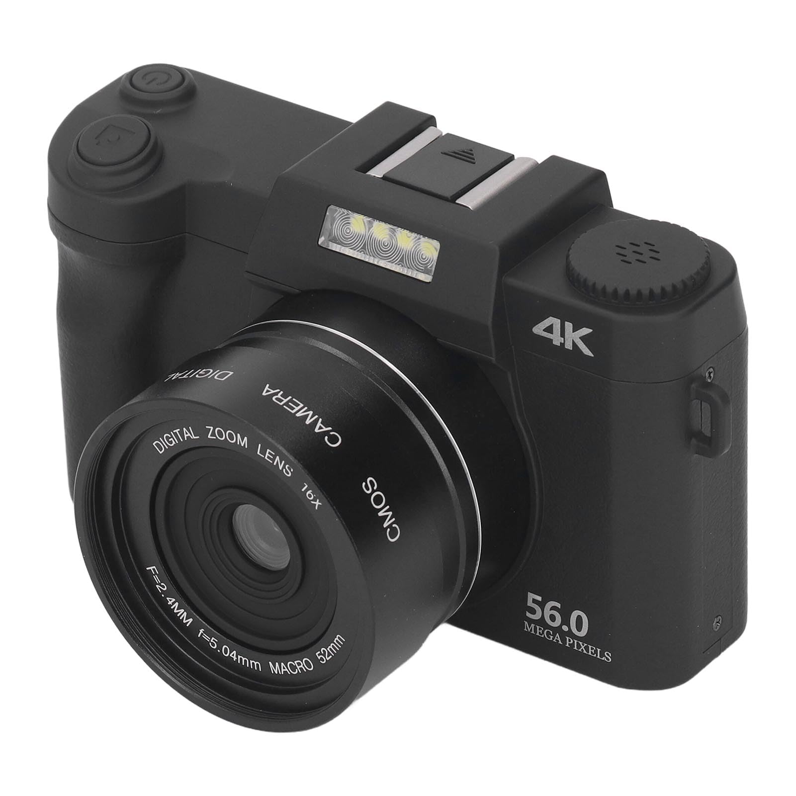 4K YouTube Vlogging Camera 16X Zoom 56MP Autofocus Digital Camera for Photography Portable Compact Camera for Travel Photog