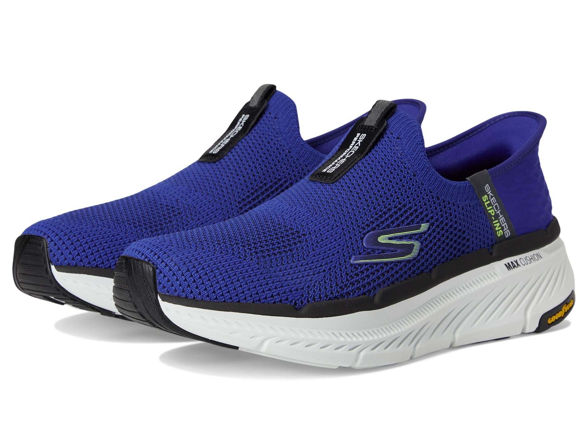 スケッチャーズ SKECHERS Mens Max Cushioning Premier 2.0 BlueBlack 14 Wide 送料無料