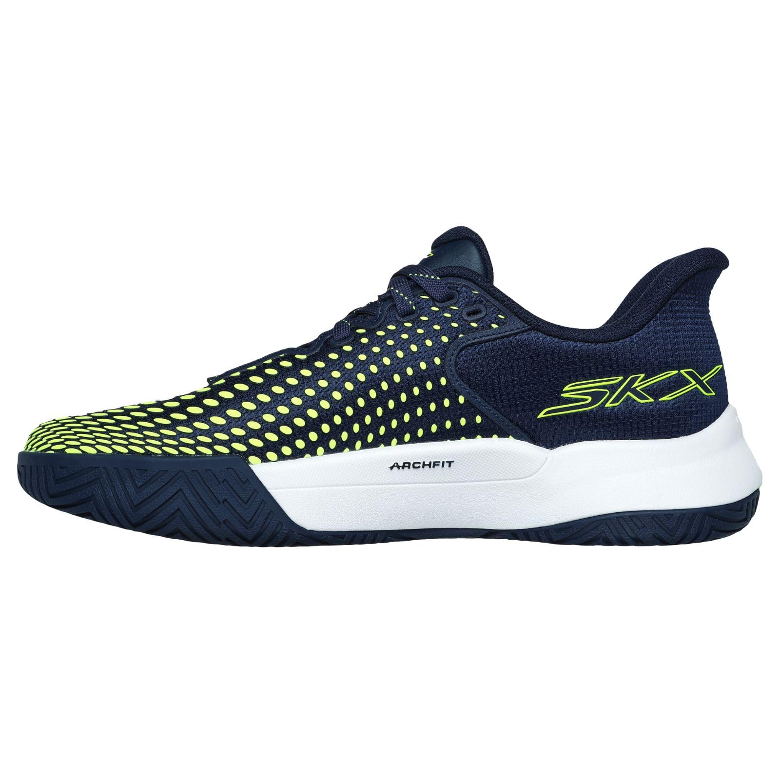 スケッチャーズ SKECHERS Mens Viper Court Elite NavyYellow 8 送料無料