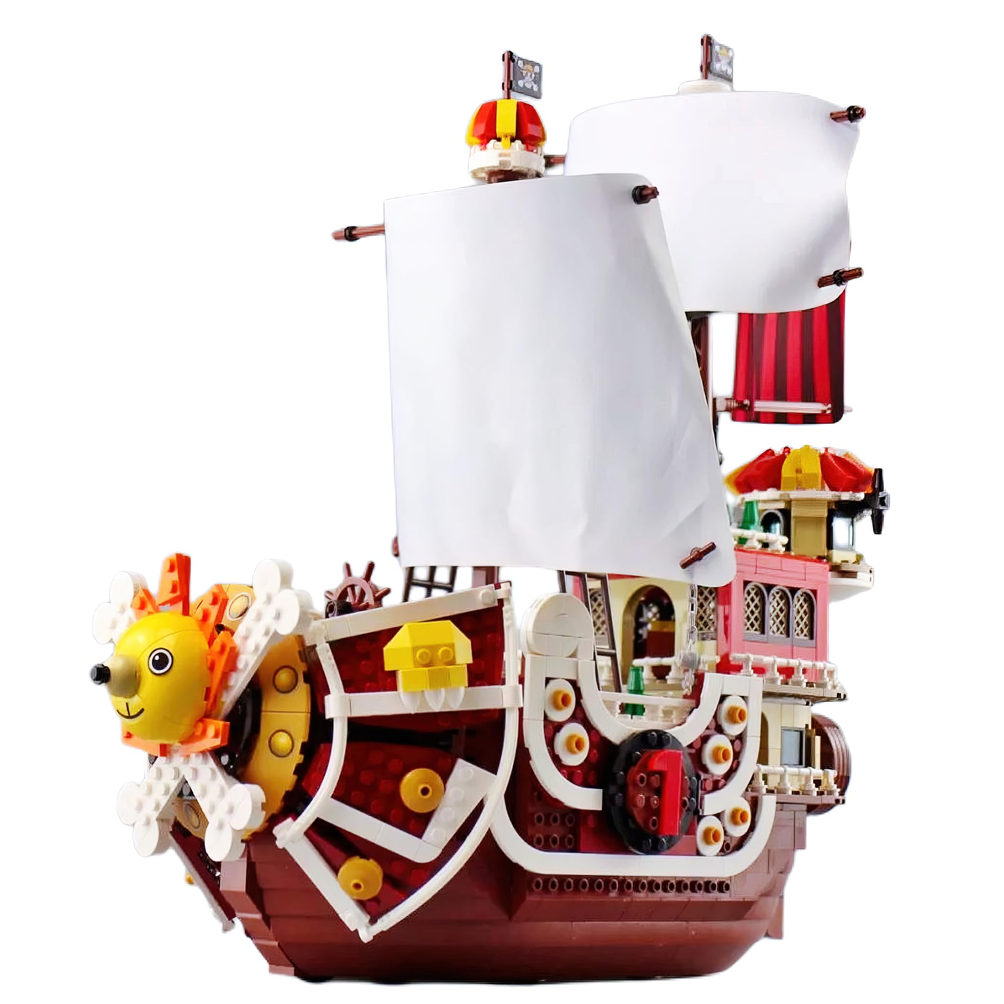 HI-REEKE 1 Piece Anime Pirate Ship Building Blocks Set Thousand Sunny Brick Boat Battleship Model Toy Kit for Adult Kid -148