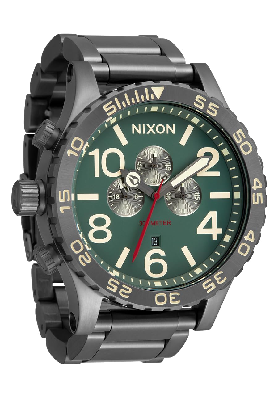 ニクソン NIXON 51-30 Chrono A1389-300m Water Resistant Mens Analog Fashion Watch 51mm Watch Face 25mm Stainless Steel