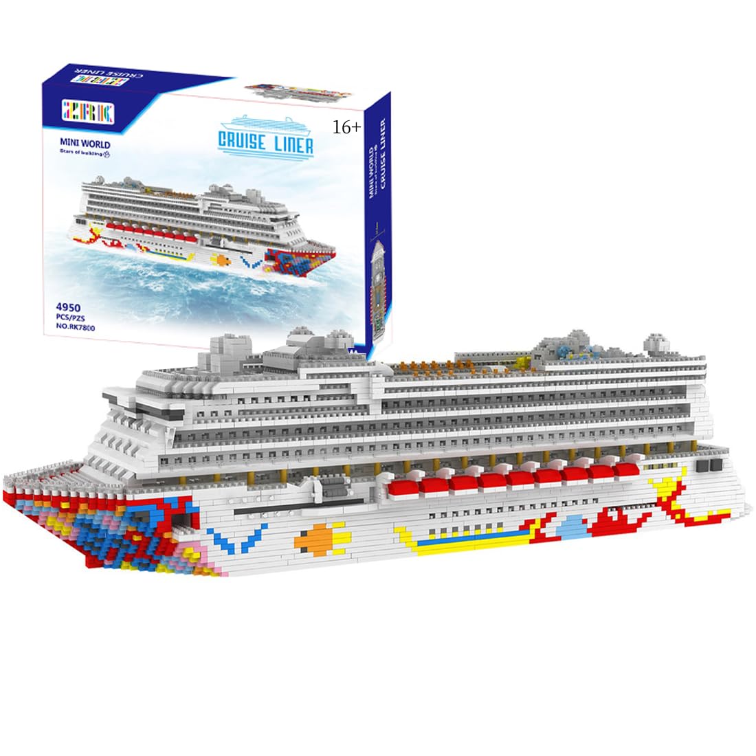 FULHOLPE Technic Cruise Ship Building Blocks Set MOC Boat Dream Cruise Model Bricks Construction Toy - 4950 Pieces 送料無