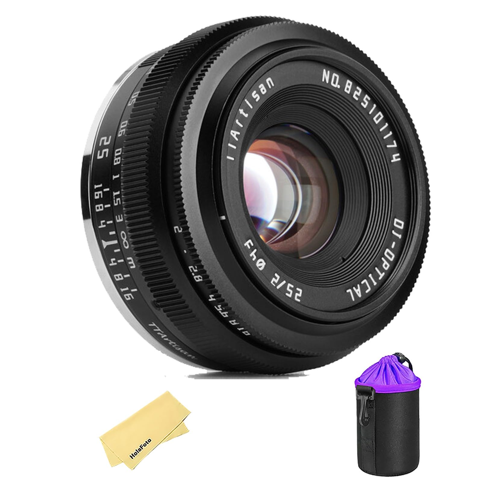 TTArtisan 25mm F2 Wide-Angle APS-C Camera Lens Large Aperture Manual Fixed Camera Lens Compatible with Fuji X-Mount Cameras X