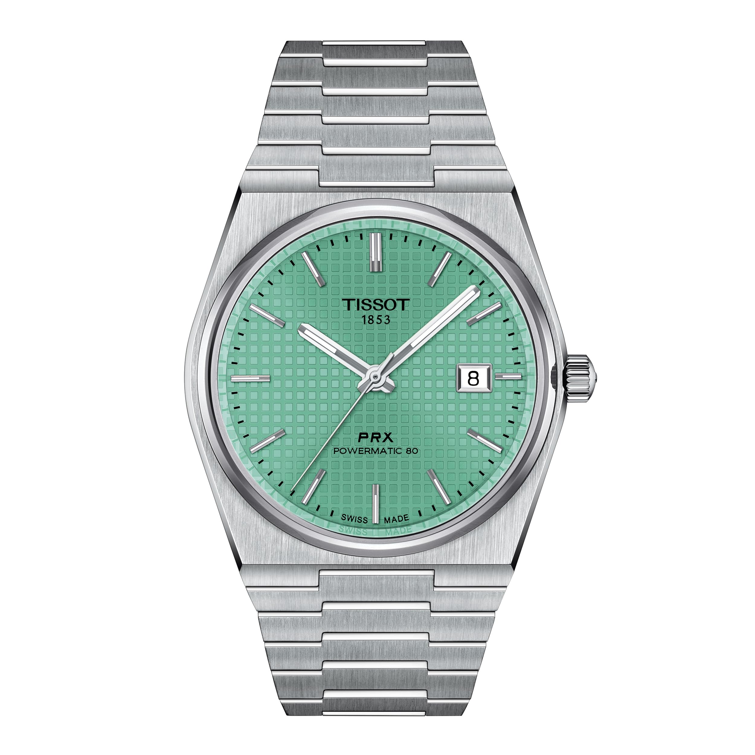 ティソ Tissot Mens PRX Powermatic 80 316L Stainless Steel case Automatic Watches Grey Stainless Steel 12 T137407110910