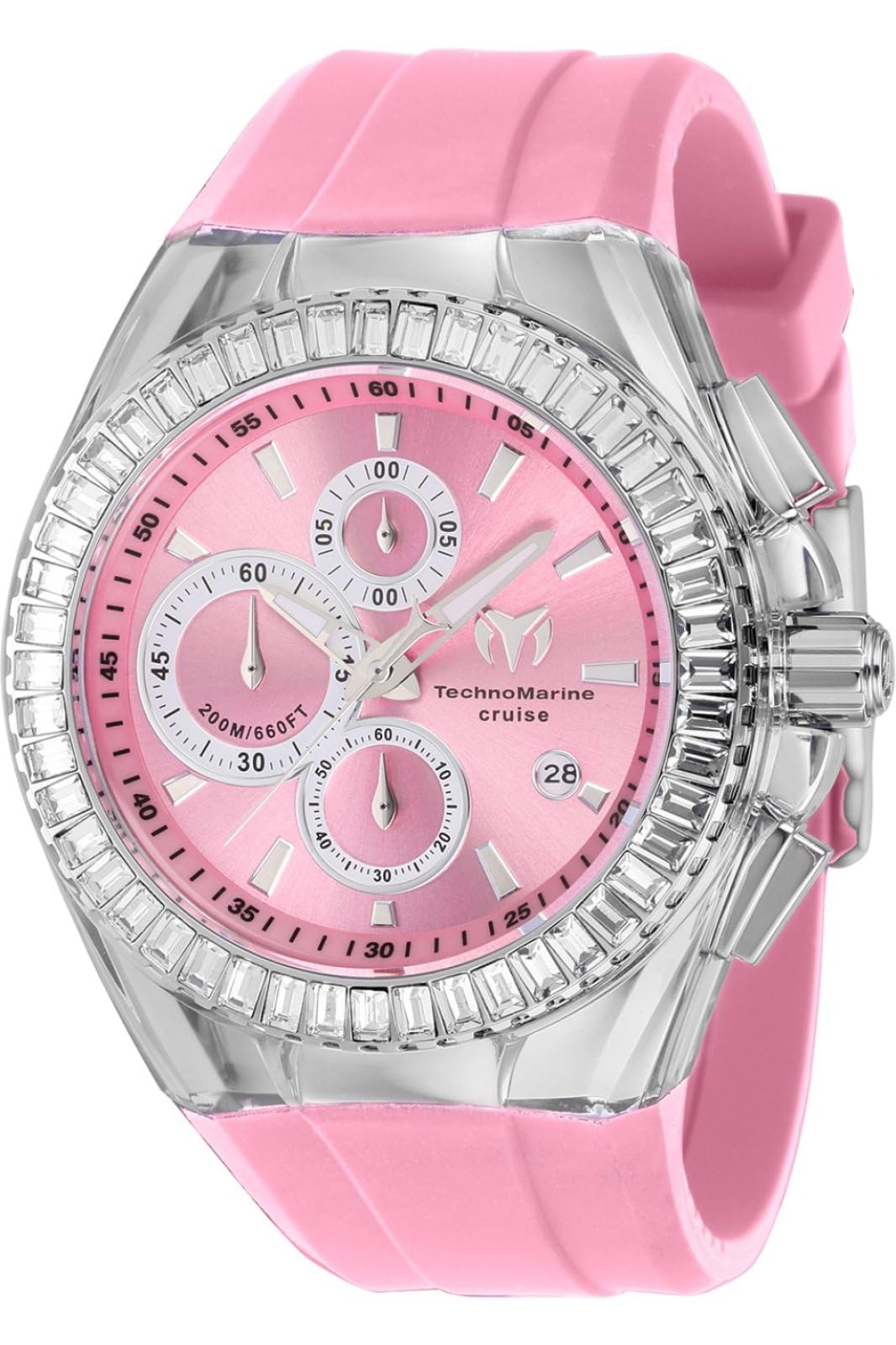 テクノマリーン TechnoMarine Cruise Chronograph Quartz Crystal Pink Dial Mens Watch TM-121151 送料無料