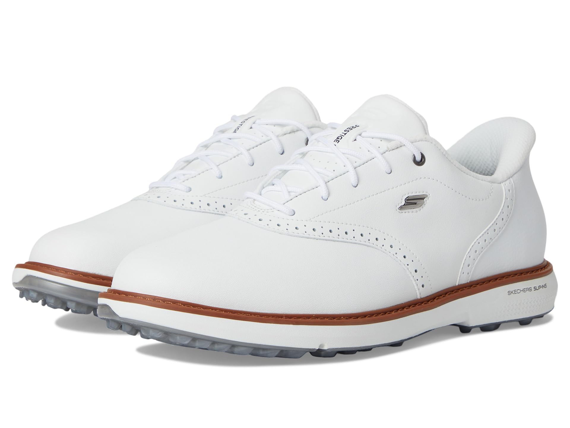 スケッチャーズ Skechers Golf Mens Prestige Slip-in Arch Fit Golf Shoe Sneaker White Spikeless 8.5 送料無料