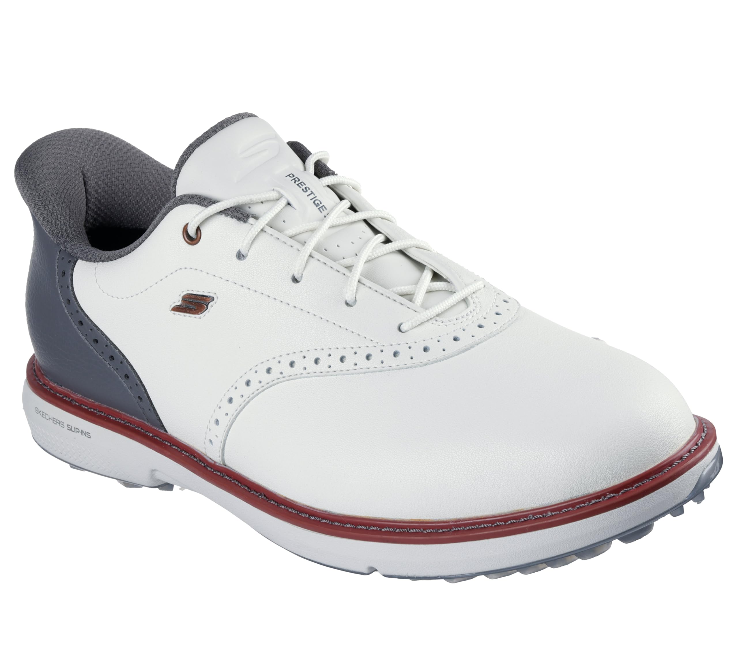 スケッチャーズ Skechers Golf Mens Prestige Slip-in Arch Fit Golf Shoe Sneaker Naturay Gray Spikeless 9.5 送料無