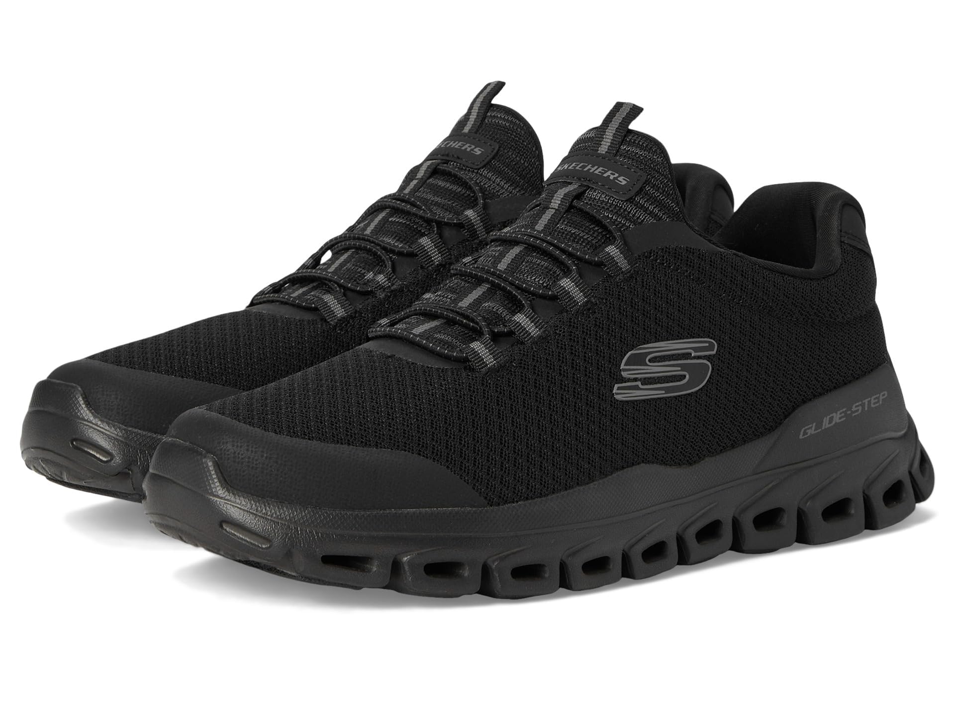 スケッチャーズ Skechers Mens Glide-Step Sylo Sneaker BlackBlack 12 Wide 送料無料